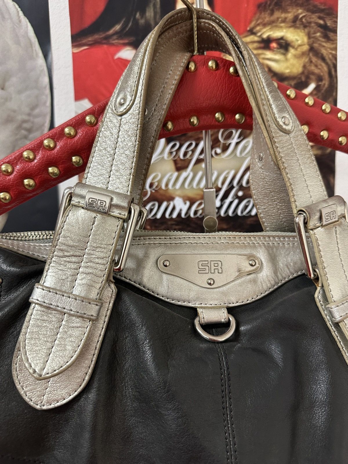 Sonia Rykiel Sonia Rykiel vintage leather black and metal tote bag Size ONE SIZE - 4 Thumbnail