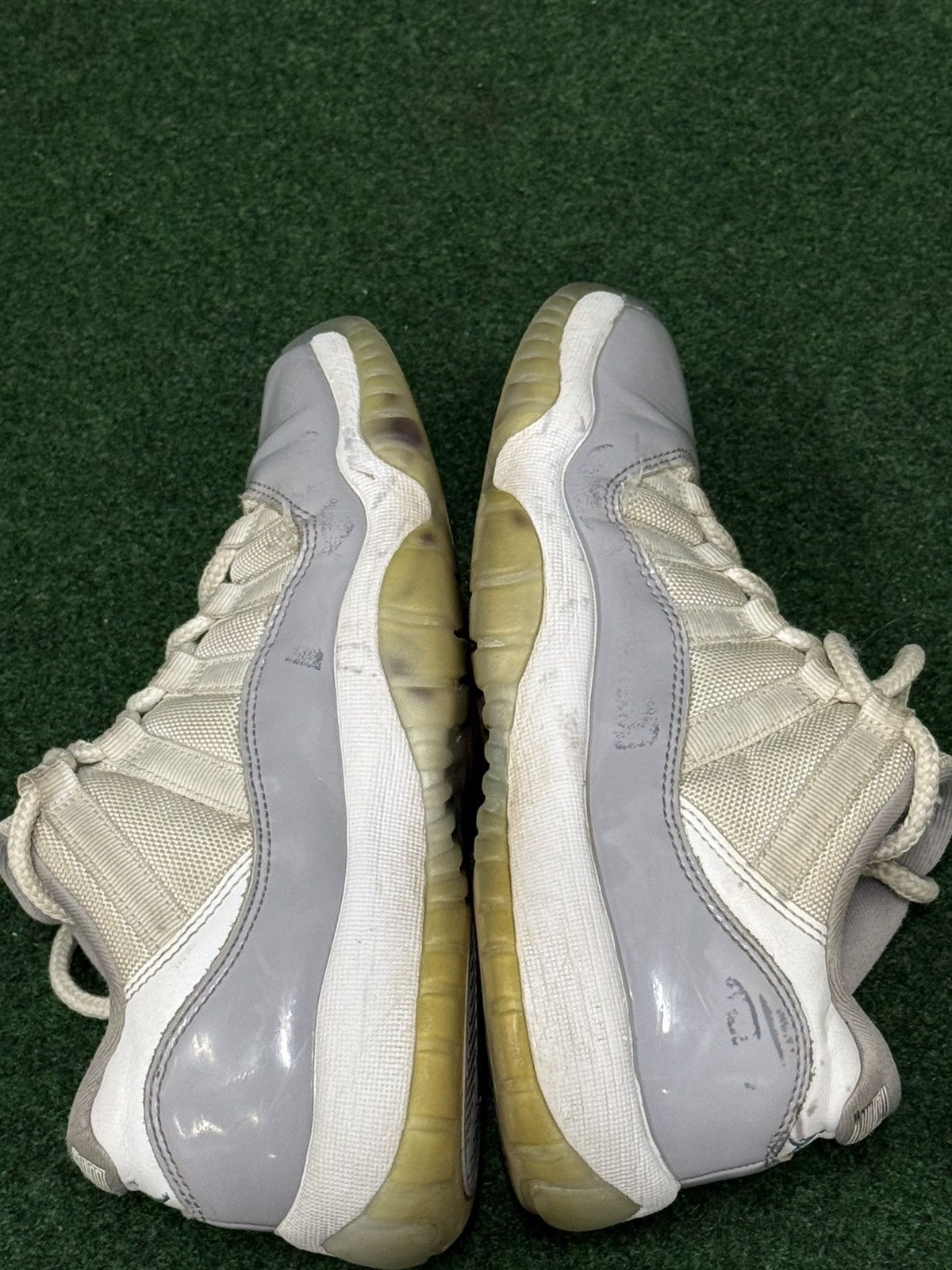 Jordan Brand Air Jordan 11 Retro Low Cement Gray 528896-140 Size US 5.5 / EU 38 - 3 Thumbnail
