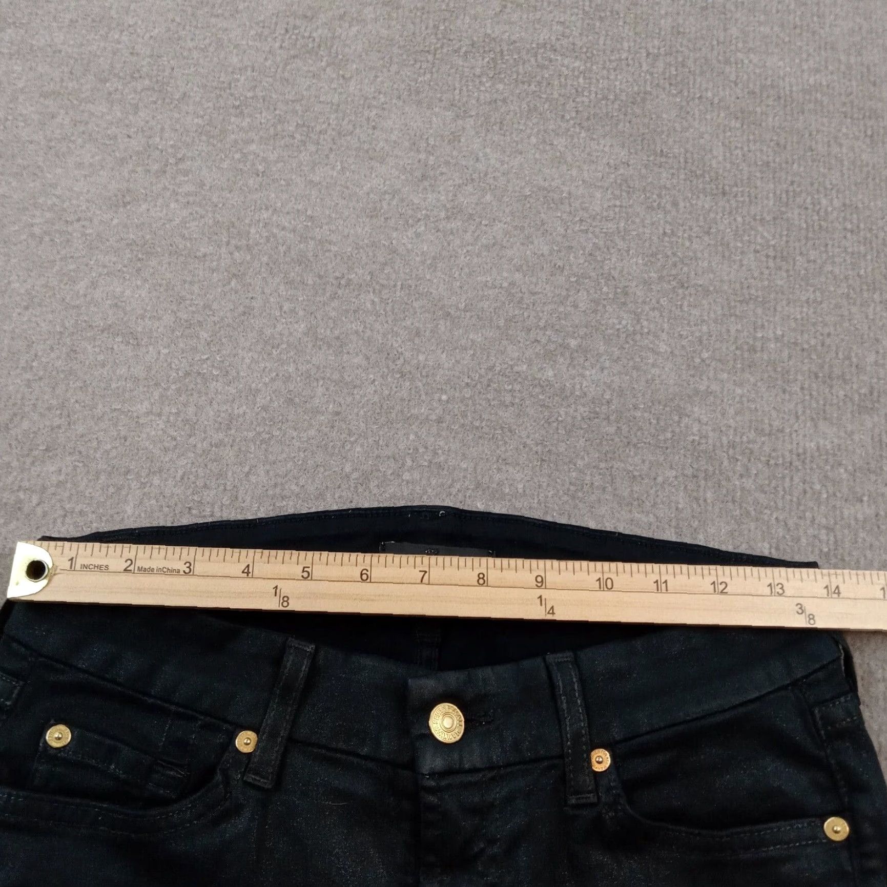 7 For All Mankind 7 For All Mankind Jeans Women Size 29 Black Skinny Stretch Denim 5-Pocket Inseam 31 Dark Size 29" - 4 Thumbnail