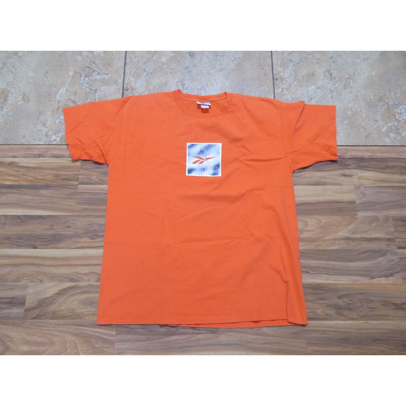 Reebok Reebok T-shirt, Double Sided Orange Made in USA Sz L 1990s Size US L / EU 52-54 / 3 - 1 Thumbnail