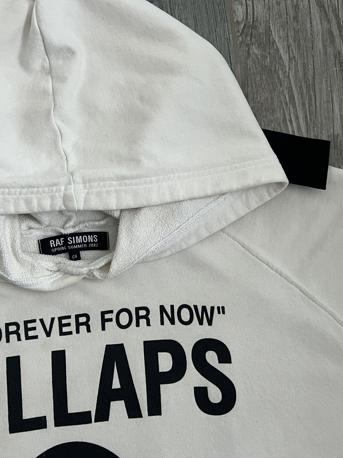 Raf Simons SS2002 Raf Simons Kollaps Sample White Sleeveless OS Hoodie Size US XL / EU 56 / 4 - 9 Thumbnail