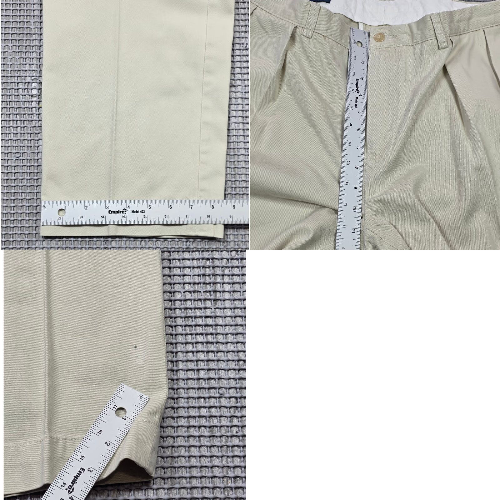 Polo Ralph Lauren VINTAGE Polo Ralph Lauren Khaki Beige Cotton Pleated Chino Pants 38x30 Men 90s N/A? Size US M / EU 48-50 / 2 - 9 Thumbnail