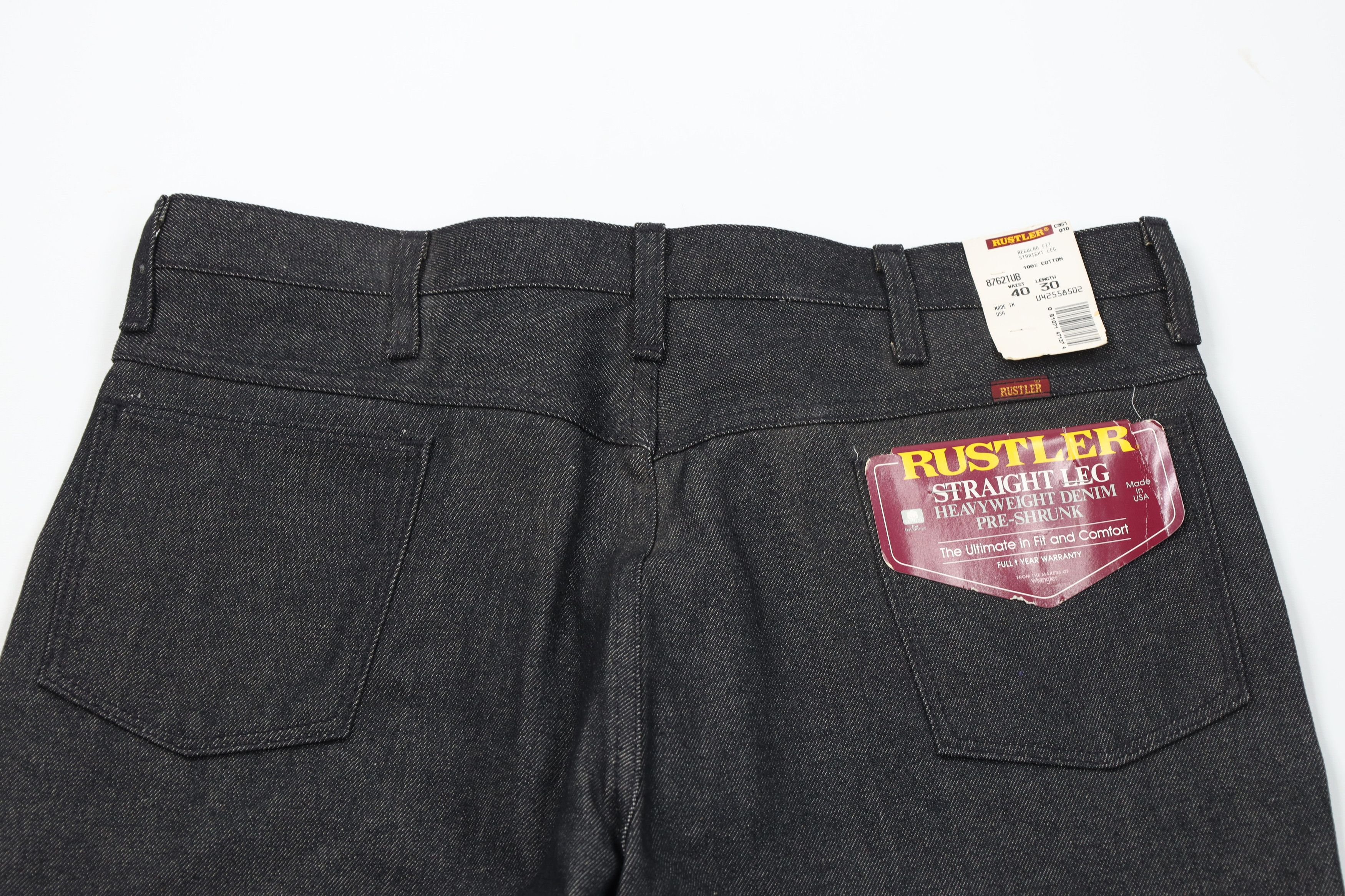 Wrangler Deadstock Vintage 70s Wrangler Rustler Jeans Black USA Size US 40 / EU 56 - 9 Thumbnail