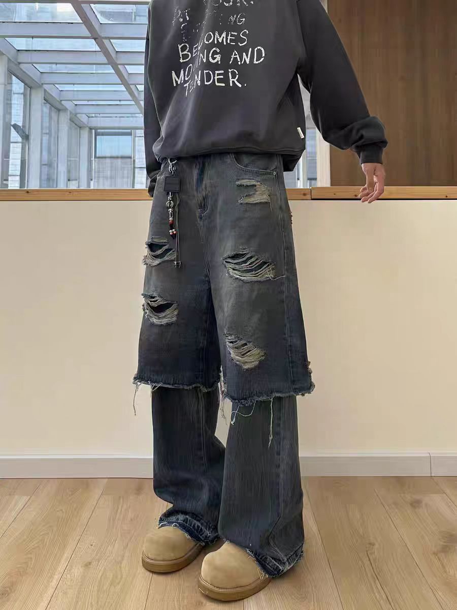 Other Relaxed-fit faux two-piece ripped jeans Size US 34 / EU 50 - 1 Thumbnail
