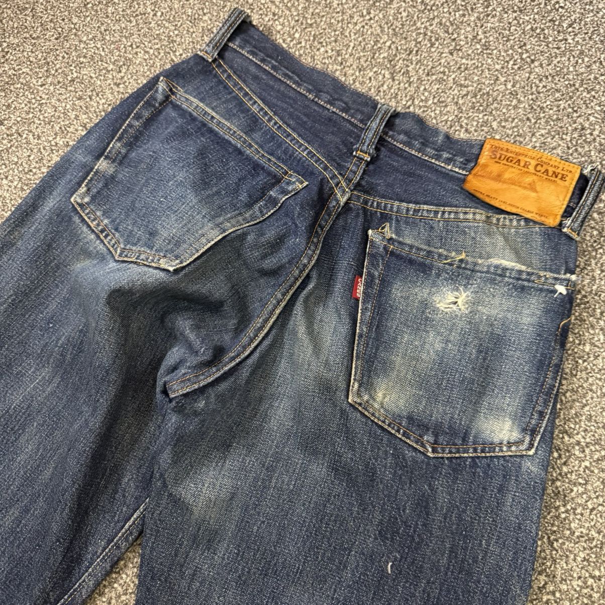 Sugar Cane Vintage 90s Archival Selvedge Sugarcane Indigo Denim Size US 28 / EU 44 - 7 Thumbnail