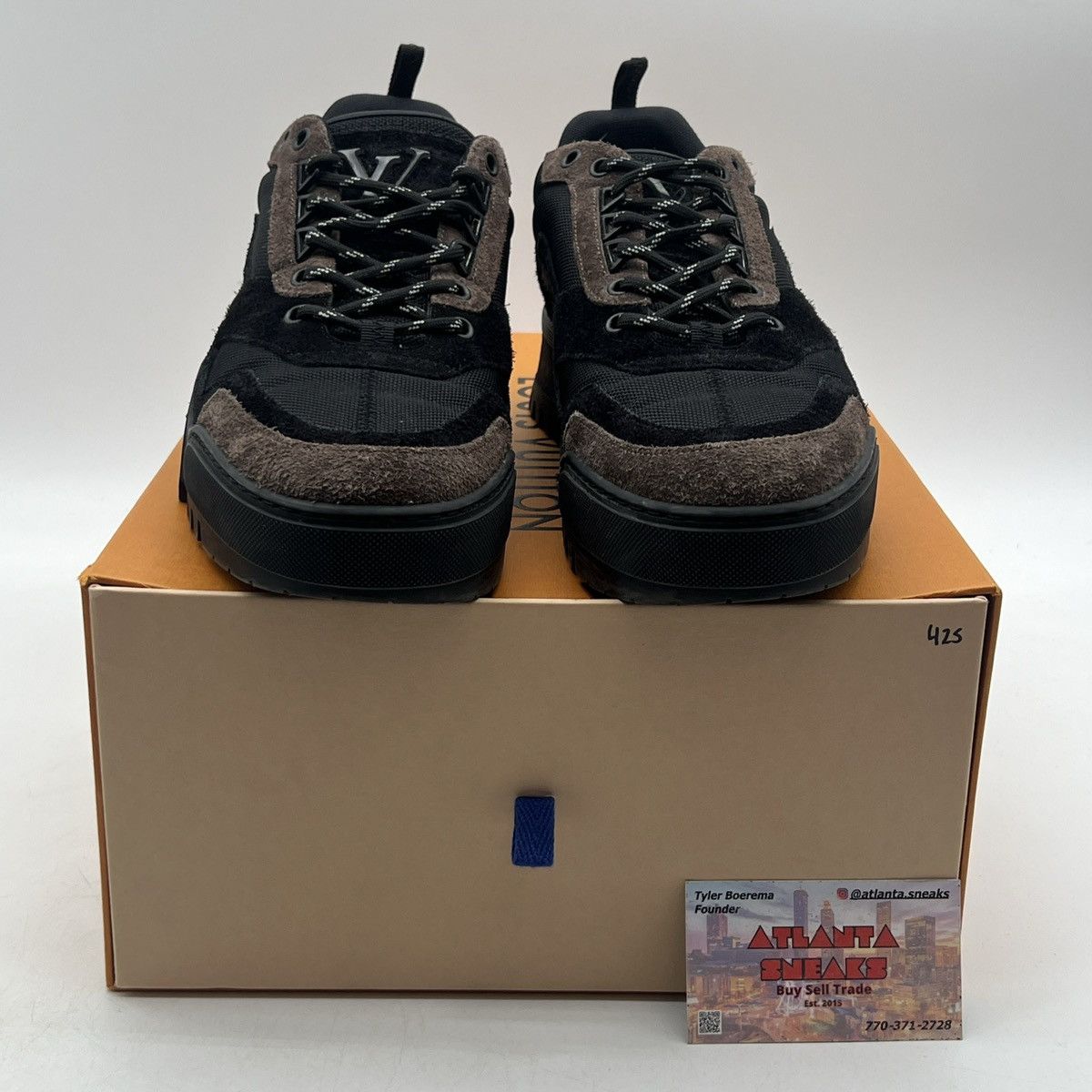 Louis Vuitton Louis Vuitton’s Low Men’s Boots Suede Black Brown Size US 9 / EU 42 - 2 Thumbnail