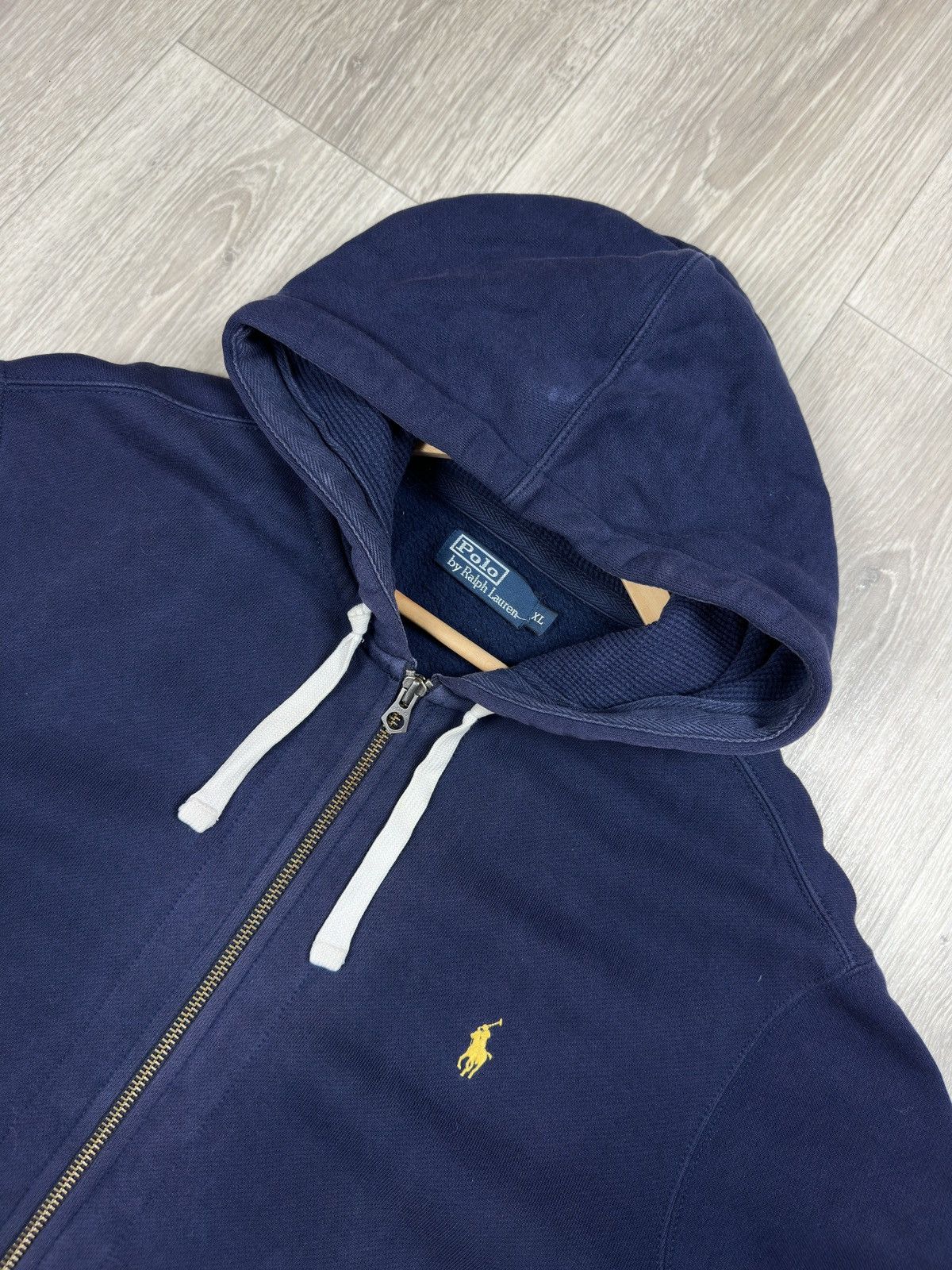 Polo Ralph Lauren Vintage Polo Ralph Lauren Zip Up Distressed Hoodie Size XL Size US XL / EU 56 / 4 - 5 Thumbnail
