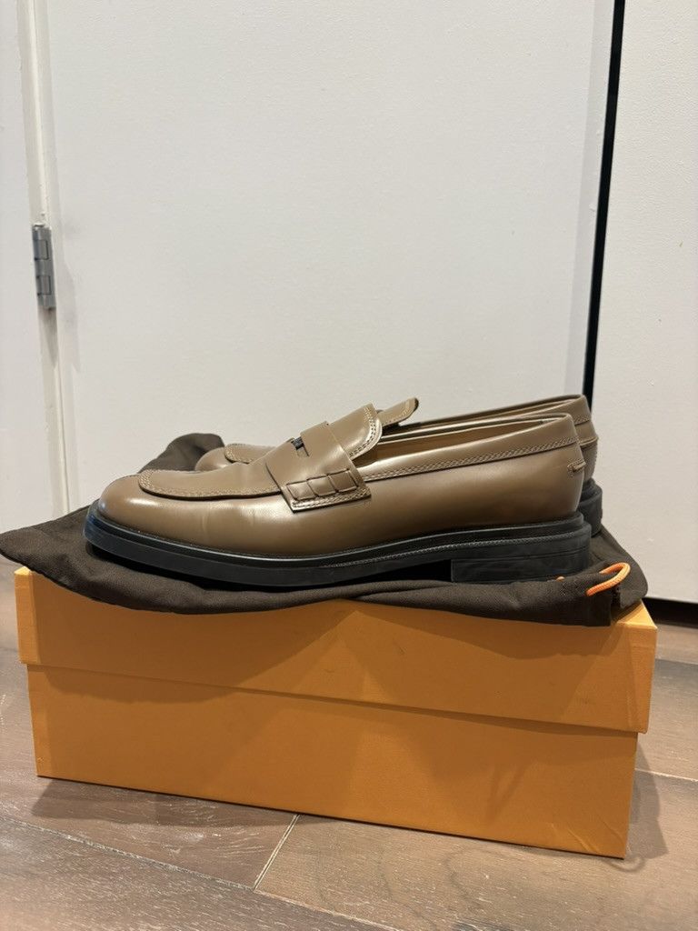 Tod's Tod's Butterscotch Olive Leather Penny Loafers Size US 11 / EU 44 - 9 Thumbnail