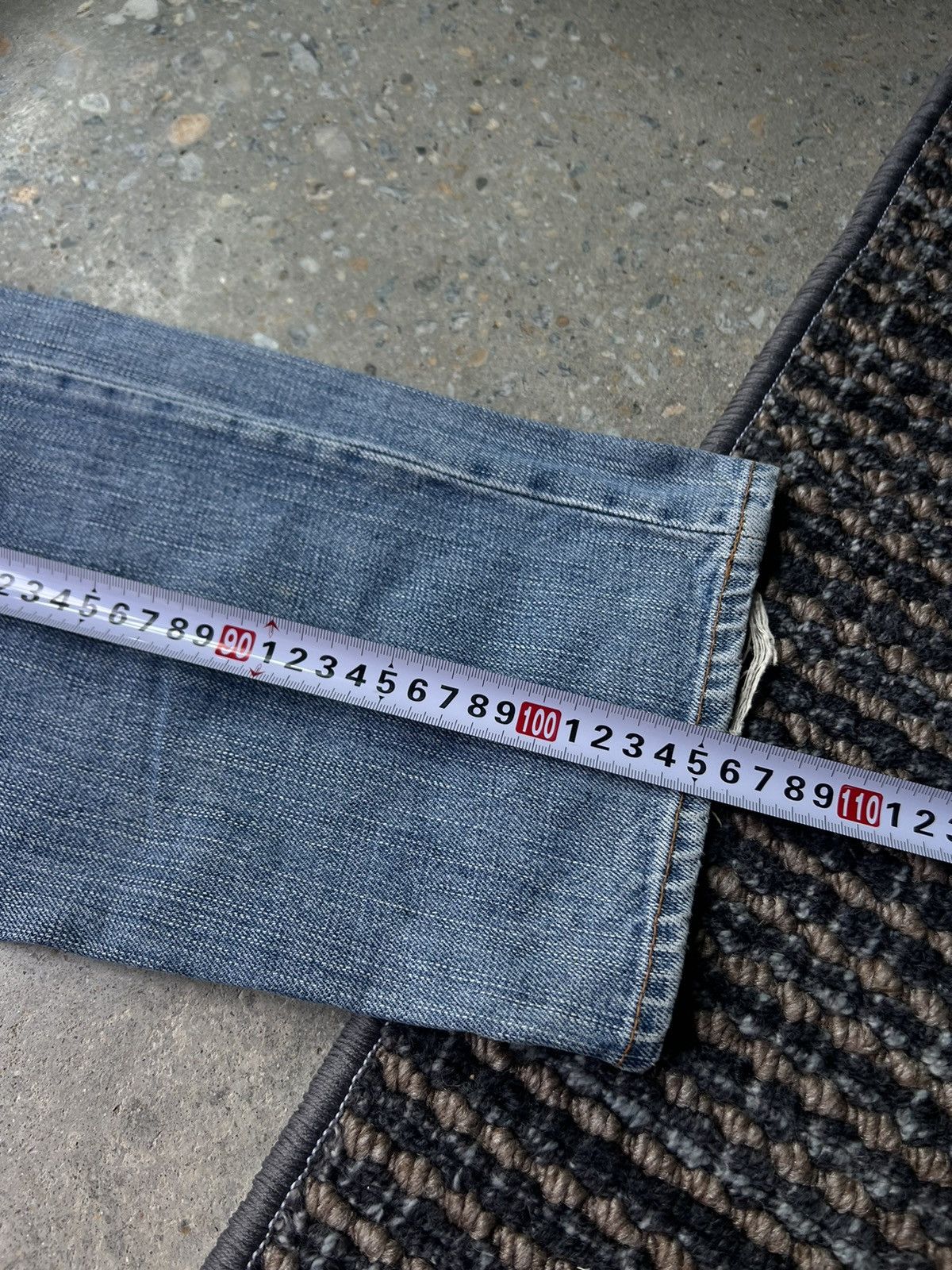 Evisu EVISU WASHED DISTRESSED SELVEDJE DAICOCK JEANS N2 Size US 33 - 12 Thumbnail