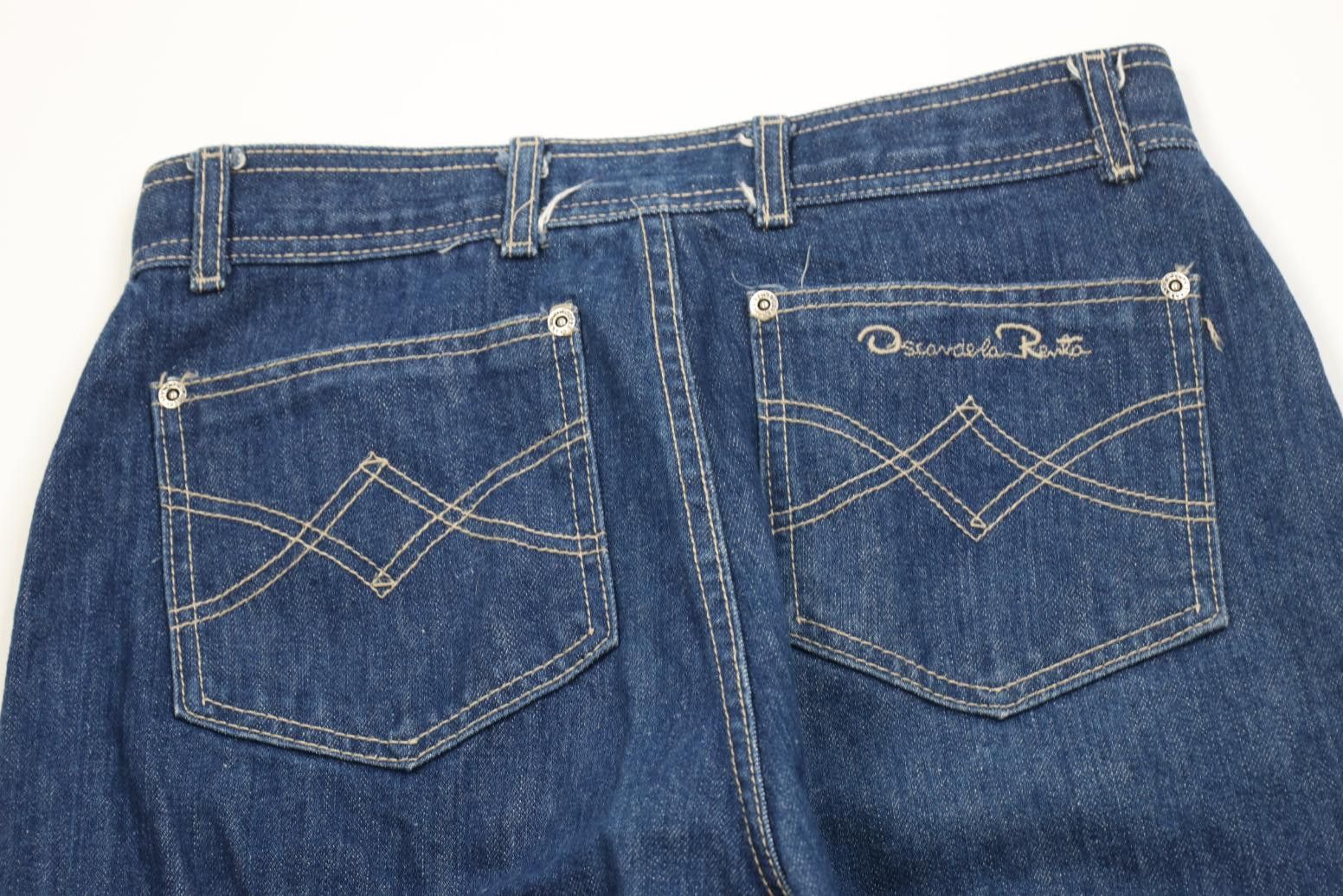 Oscar De La Renta Vintage 80s 90s Oscar de la Renta Wide Leg Denim Jeans Size 38" / US 16 / IT 52 - 9 Thumbnail