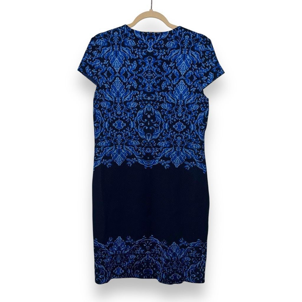 St. John St. John Navy & Royal Blue Knit Made in USA Formal Dress Sz 8 Size M / US 6-8 / IT 42-44 - 6 Thumbnail