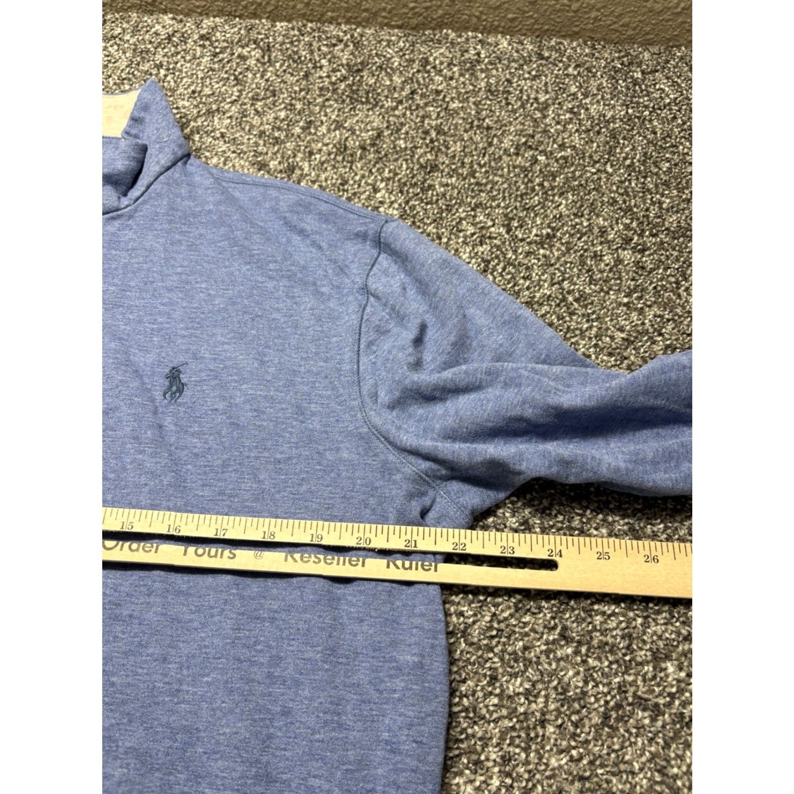 Polo Ralph Lauren Polo Ralph Lauren Sweater Quarter Zip Pullover Mens M Blue Cotton 1/4 Zip Pullover Mock Neck Knit Buttonless Logo Zipper Size US M / EU 48-50 / 2 - 6 Thumbnail