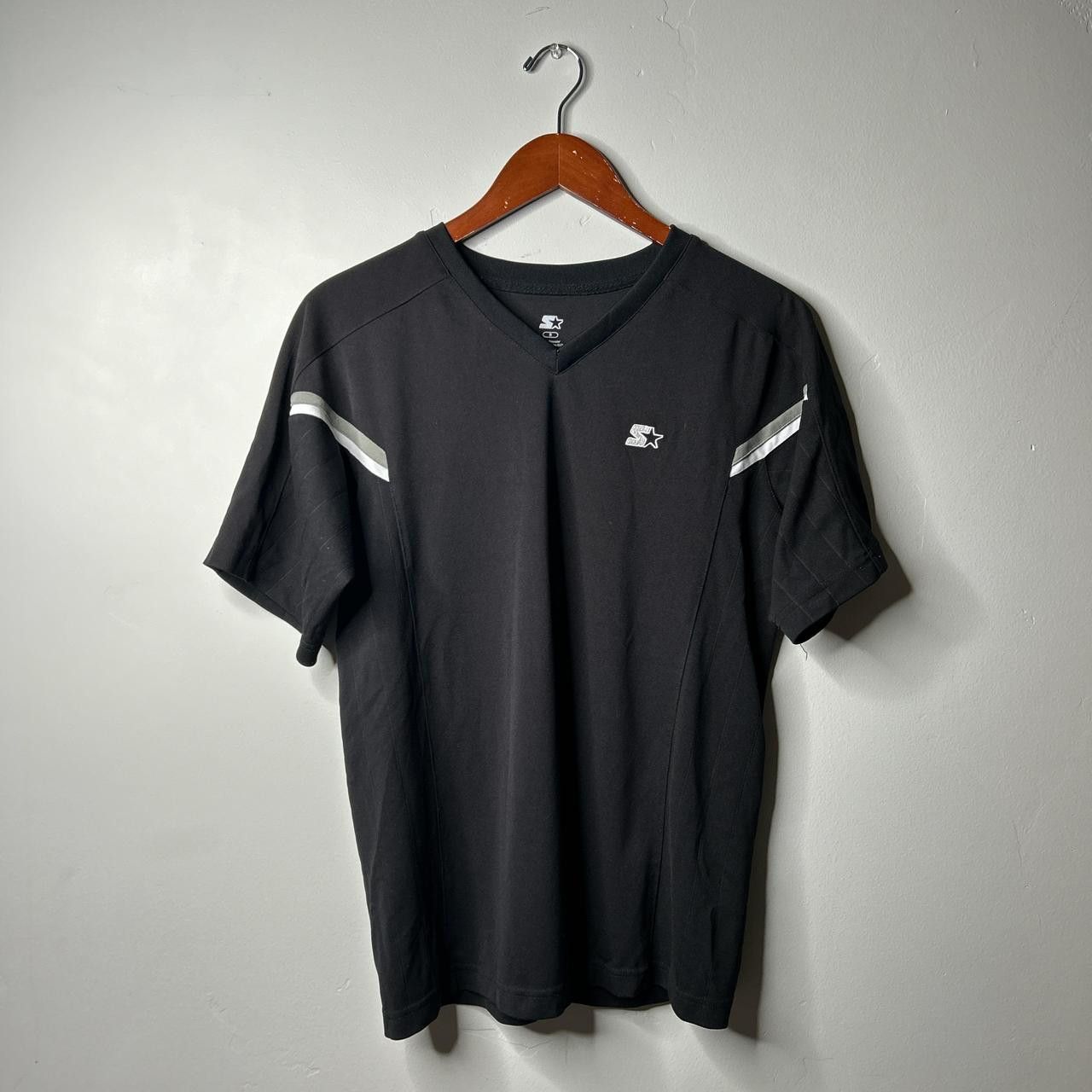 Starter Y2K vintage black V-neck athletic tee Size US S / EU 44-46 / 1 - 1 Thumbnail