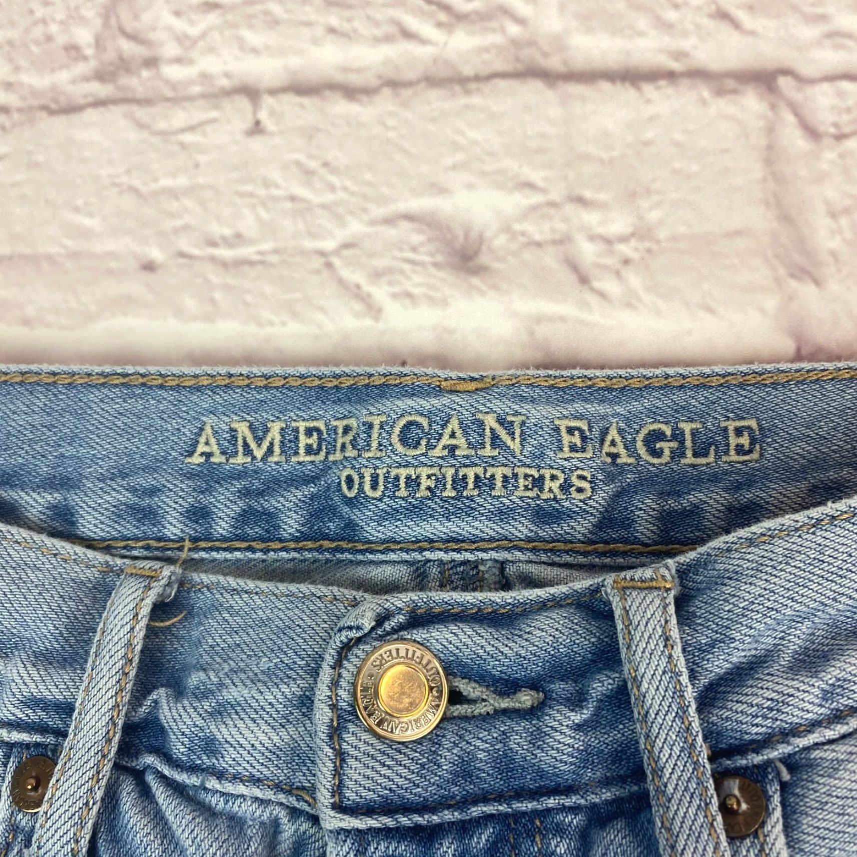 American Eagle Outfitters American Eagle Womens Girlfriend Jeans Size 2 Distressed Button Fly Size 26" / US 2 / IT 38 - 5 Thumbnail