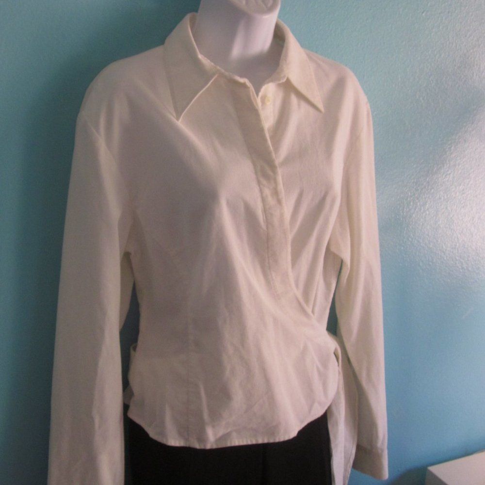 La Ligne La Ligna Ivory Corduroy Wrap Blouse Size 42 Size M / US 6-8 / IT 42-44 - 13 Thumbnail