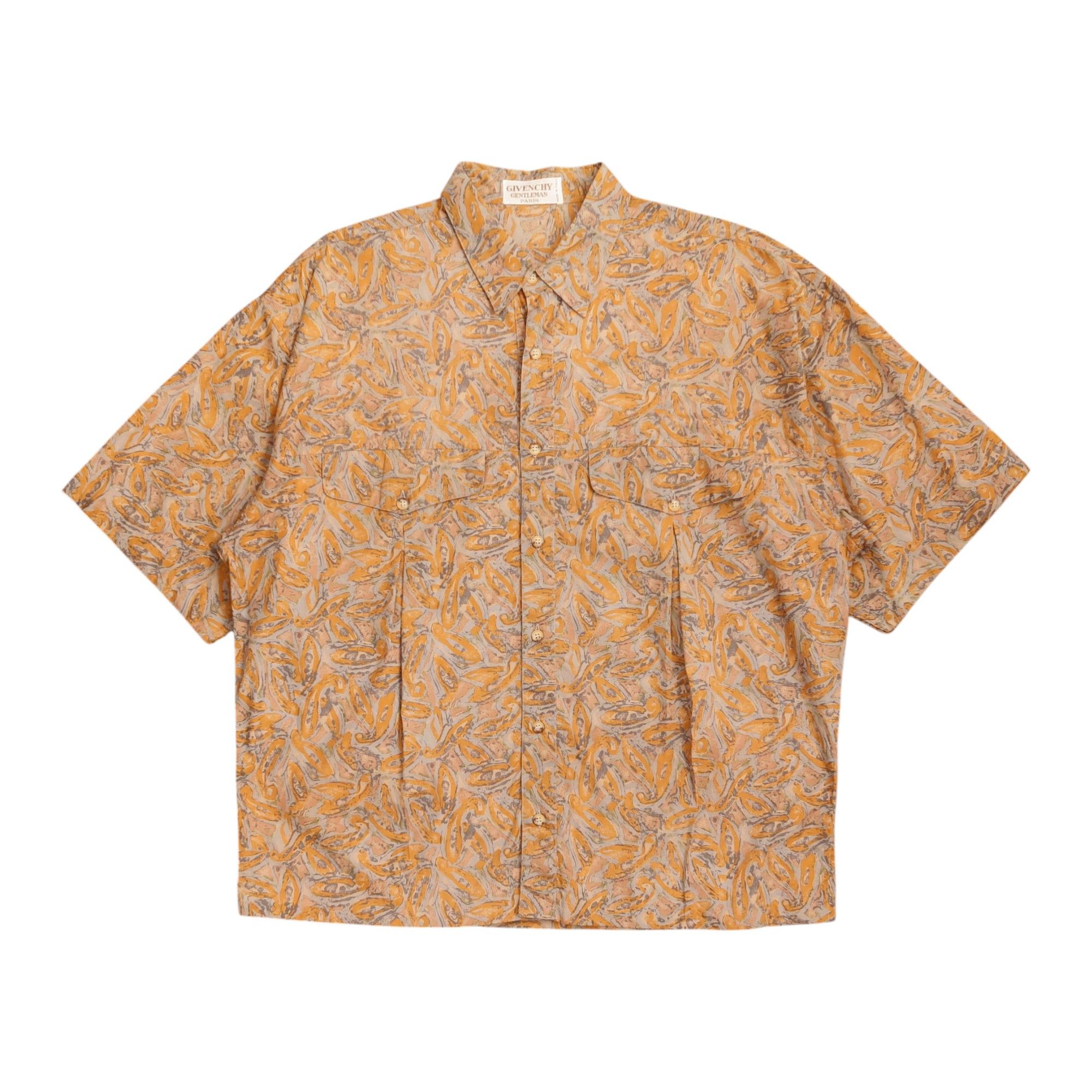 Early 1970s Givenchy Gentleman Psychedelic Art Boxy Shirt