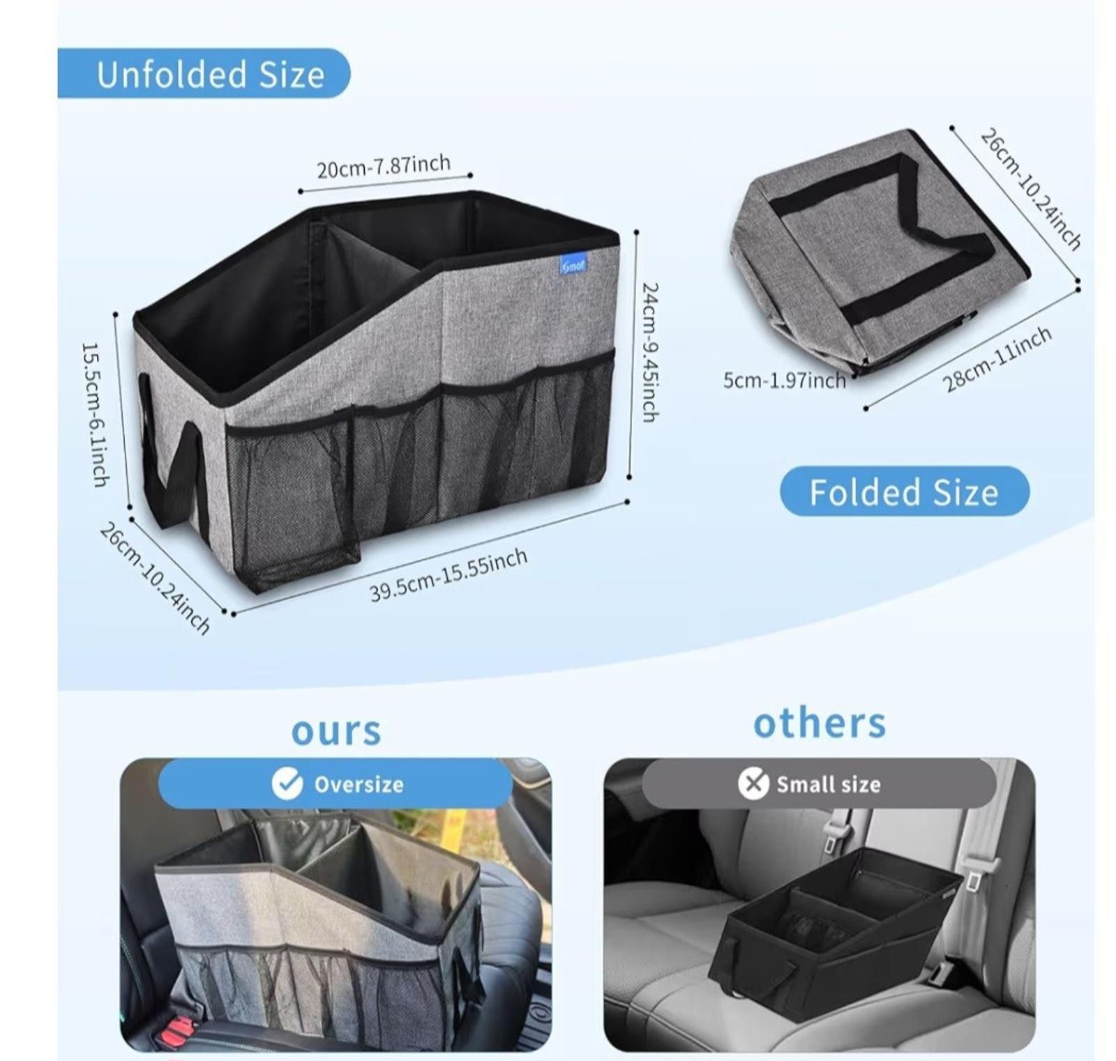 Other Large Foldable CarSeat Organizer Passenger/ Rear Seat Light Size ONE SIZE - 3 Thumbnail