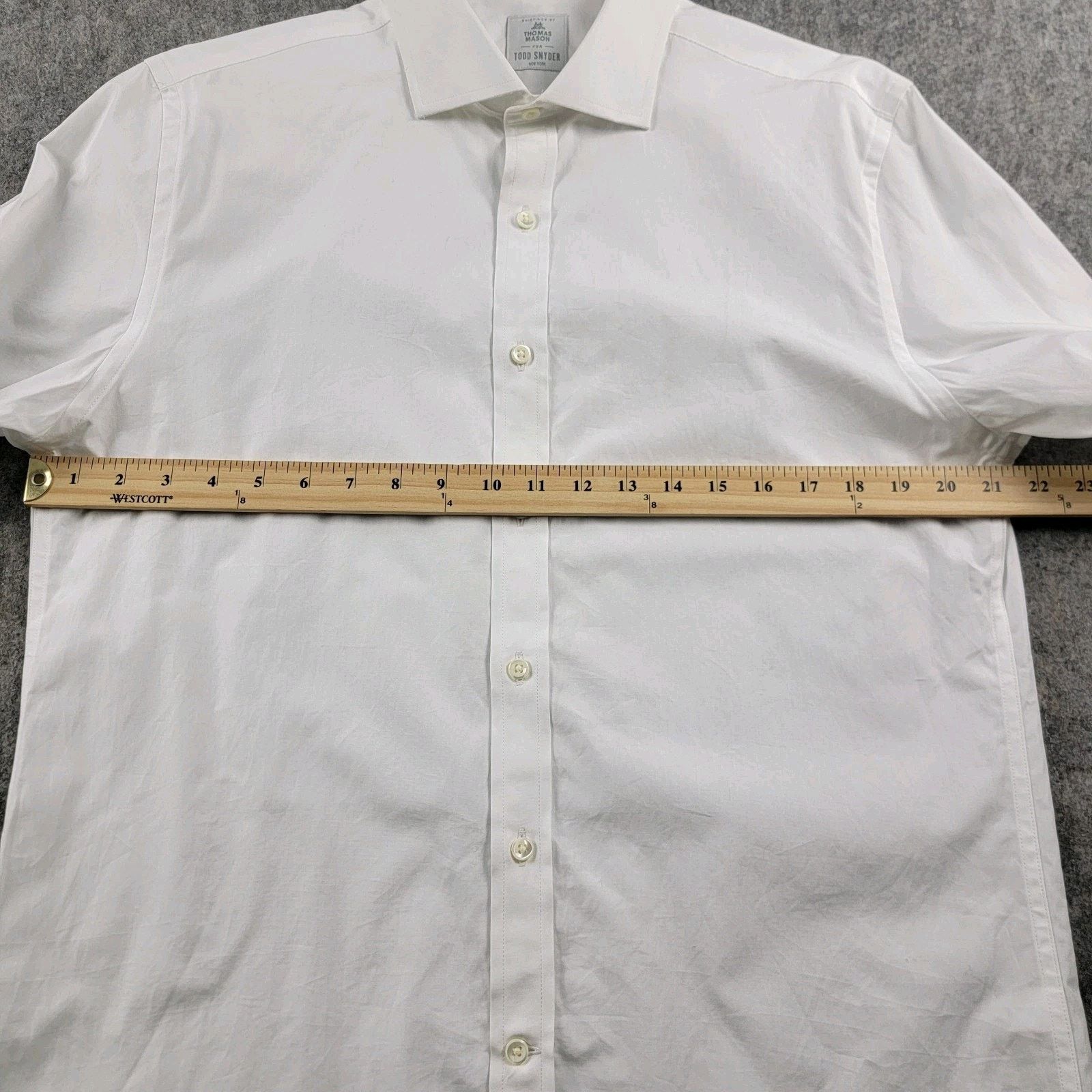Todd Snyder Todd Snyder x Thomas Mason Plain Front Tuxedo Dress Shirt Size US S / EU 44-46 / 1 - 4 Thumbnail