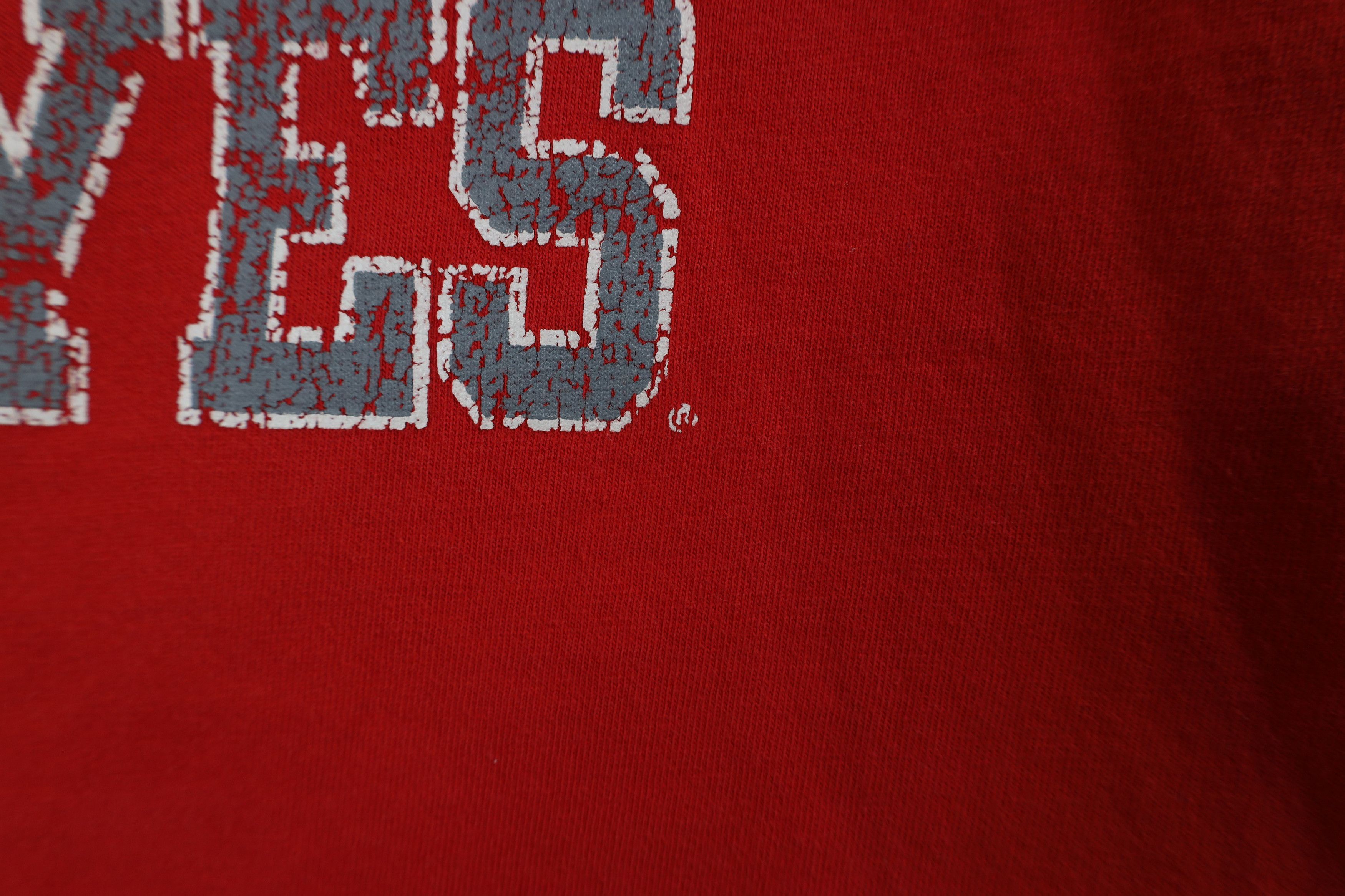 Vintage Vintage University Football Layered Thermal Knit T-Shirt Red Size US M / EU 48-50 / 2 - 5 Thumbnail
