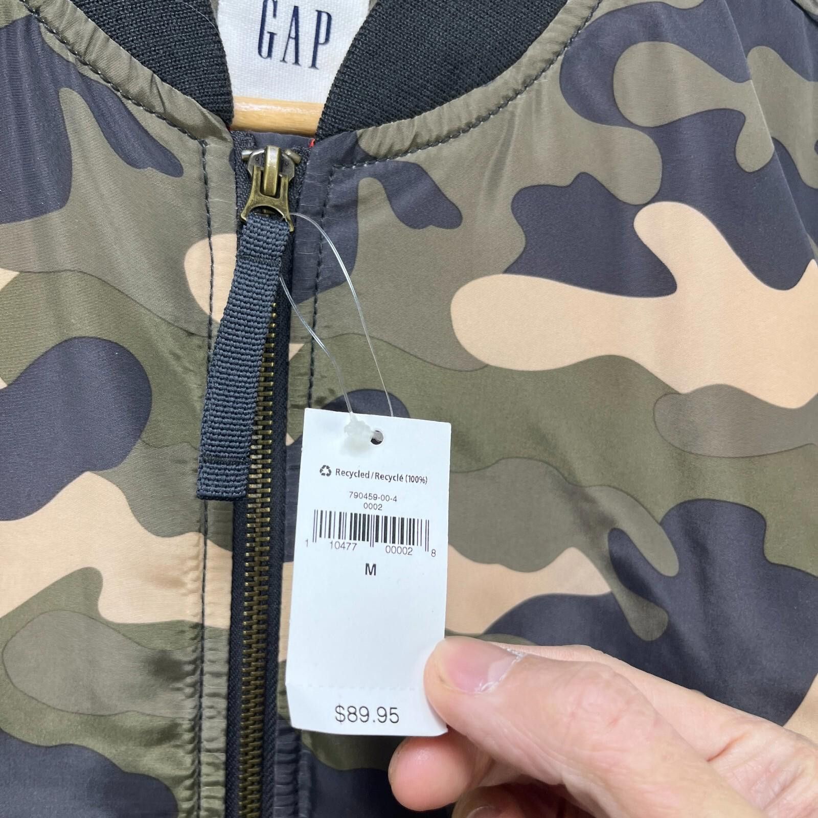 Gap Gap Camo Flight Bomber Jacket Zip Up Medium Brand New Size US M / EU 48-50 / 2 - 5 Thumbnail