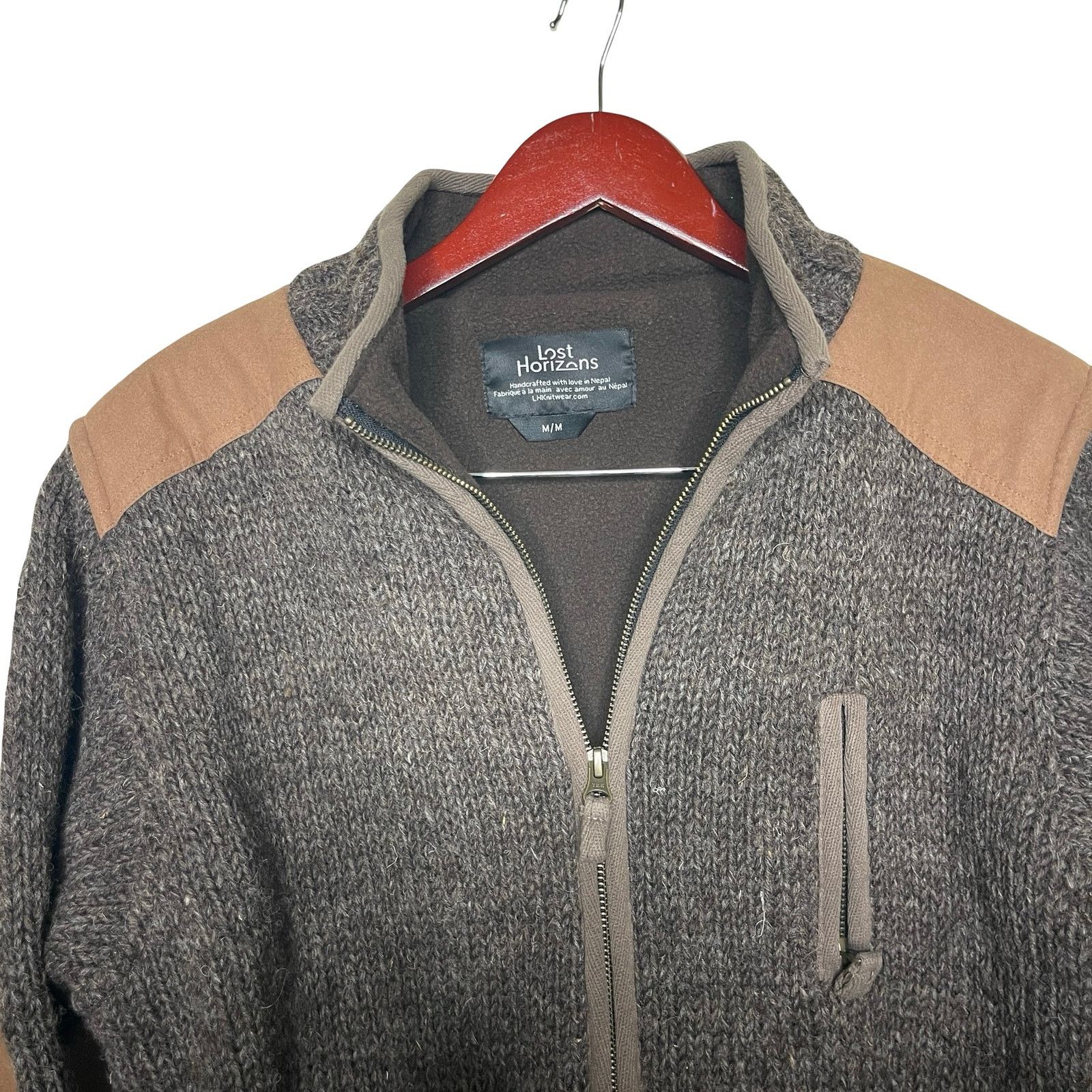 Other Lost Horizons Oxford Sweater knit jacket w/ elbow patches Size US M / EU 48-50 / 2 - 7 Thumbnail