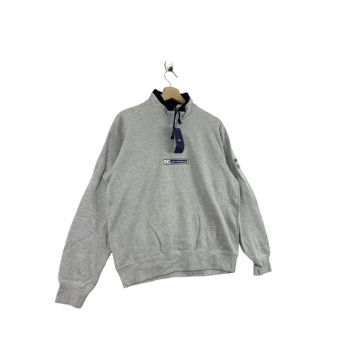 Ellesse Vintage ELLESSE PERUGIA ITALIA Center Logo Henley Sweater Size L / US 10 / IT 46 - 4 Thumbnail