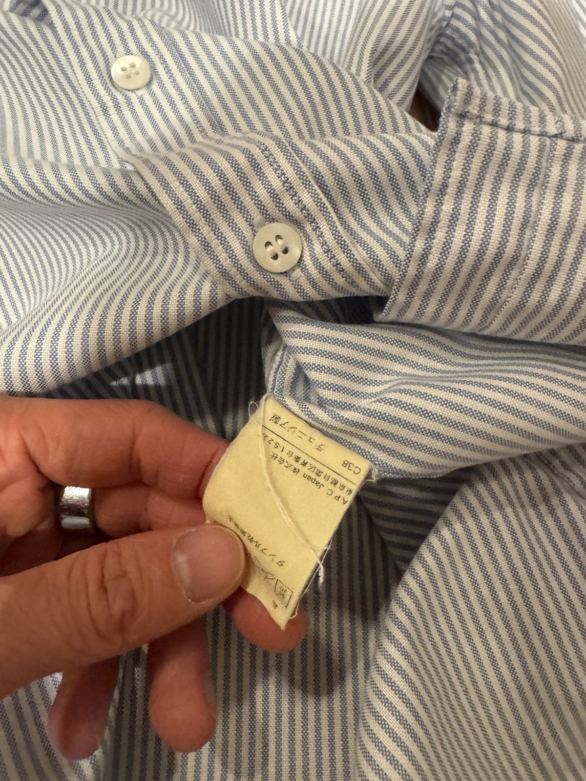 A.P.C. APC schoolboy stripes shirt xs Size US XS / EU 42 / 0 - 4 Thumbnail