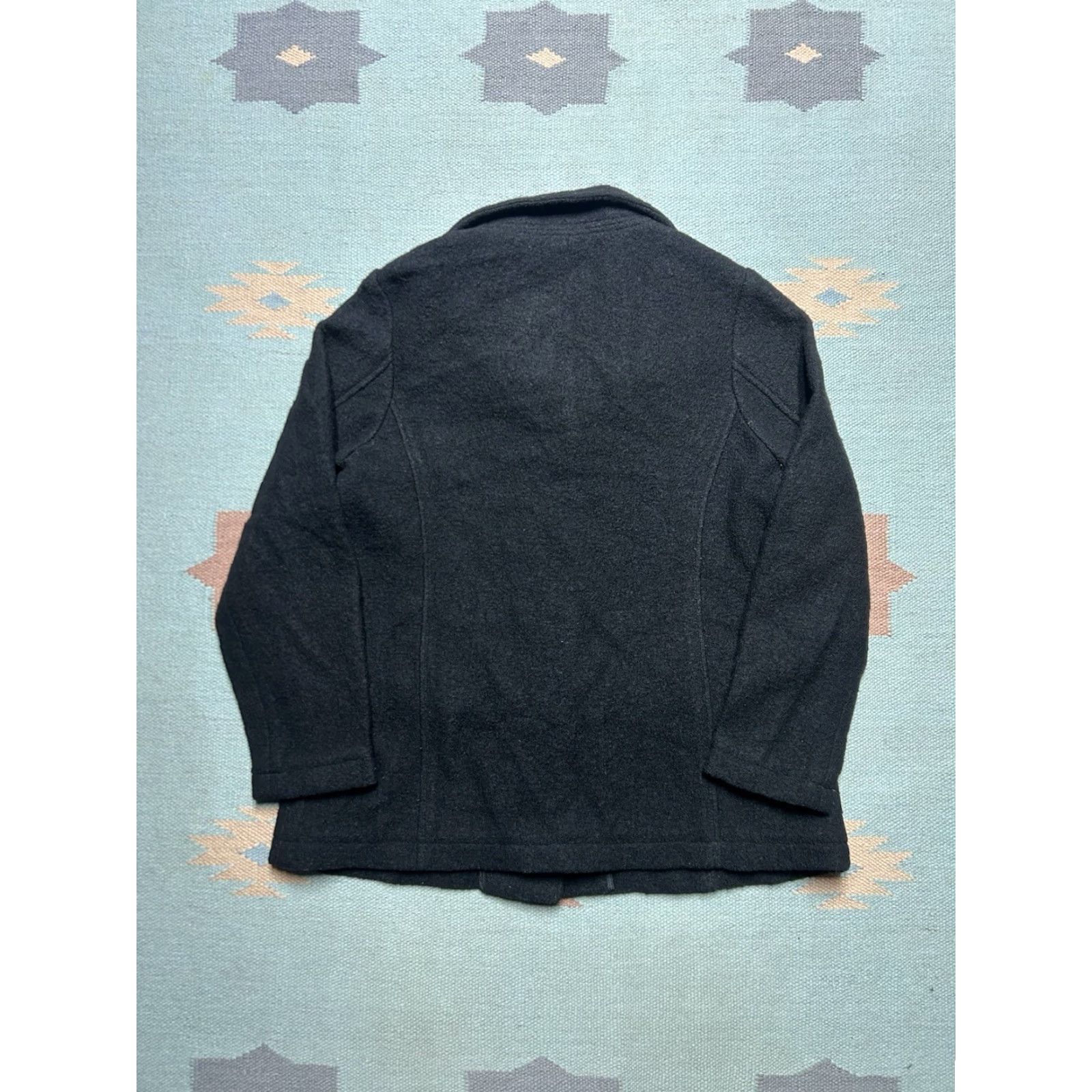 Vintage VINTAGE LL Bean Wool Coat Woman’s Petite Medium Black Mid Length Bellandi Italy Jacket, Pea Coat, 100% Wool, Mid-Length, Women, Petite, Black, M Size M / US 6-8 / IT 42-44 - 7 Thumbnail
