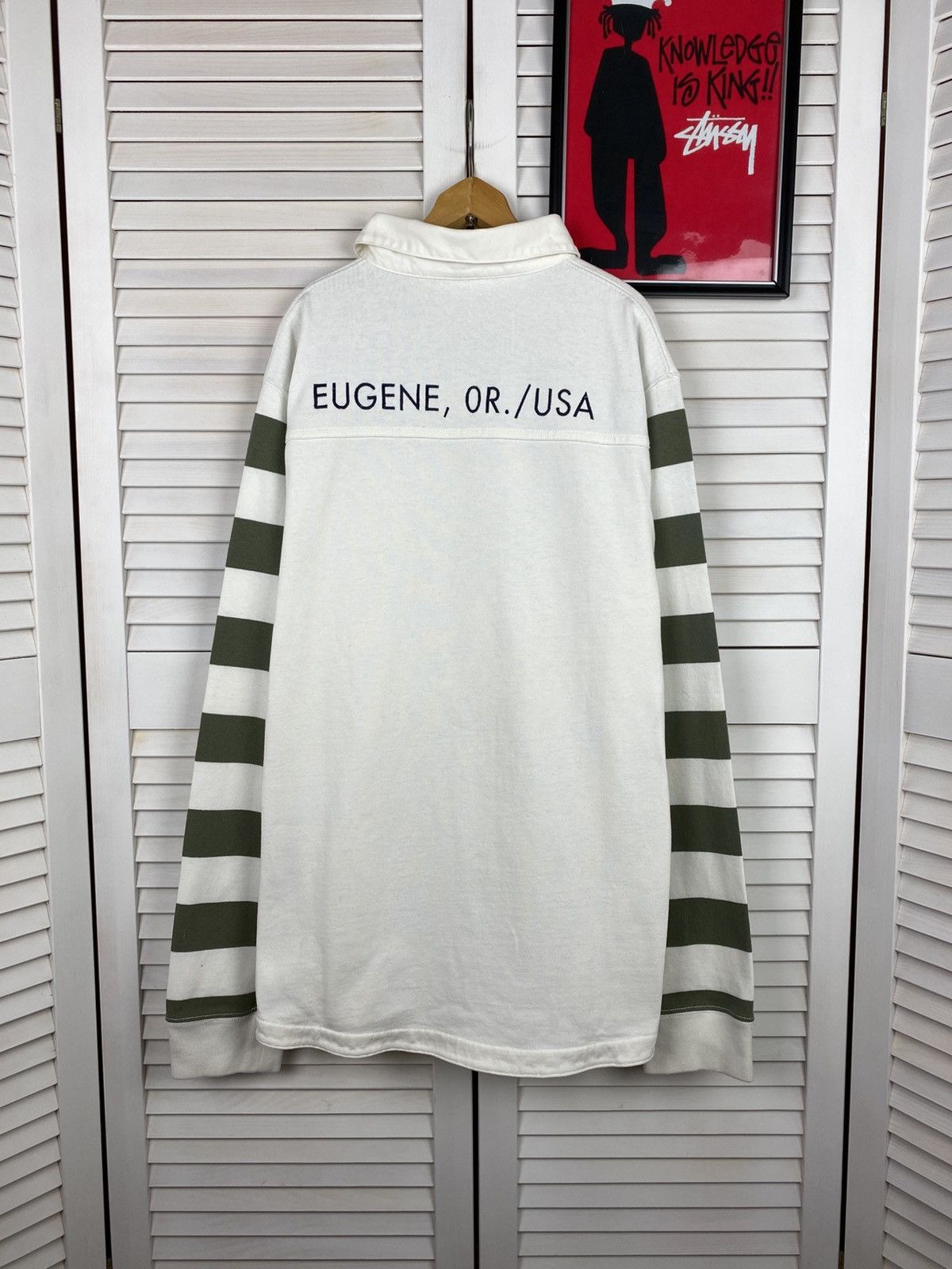 Nike Vintage Rugby Shirt Long Sleeve Nike EUGENE, OR./USA Heavy Size US L / EU 52-54 / 3 - 5 Thumbnail
