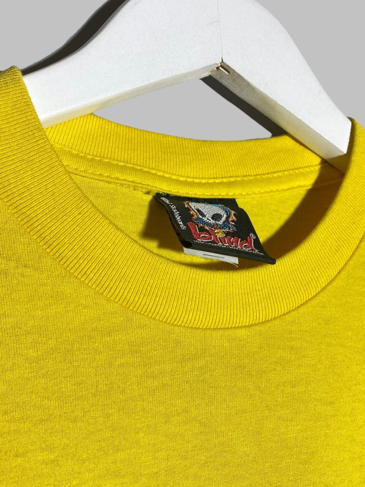 Blind Skateboards Vintage Blind Skateboards Blood Reaper Logo Yellow T-shirt Size US XL / EU 56 / 4 - 8 Thumbnail