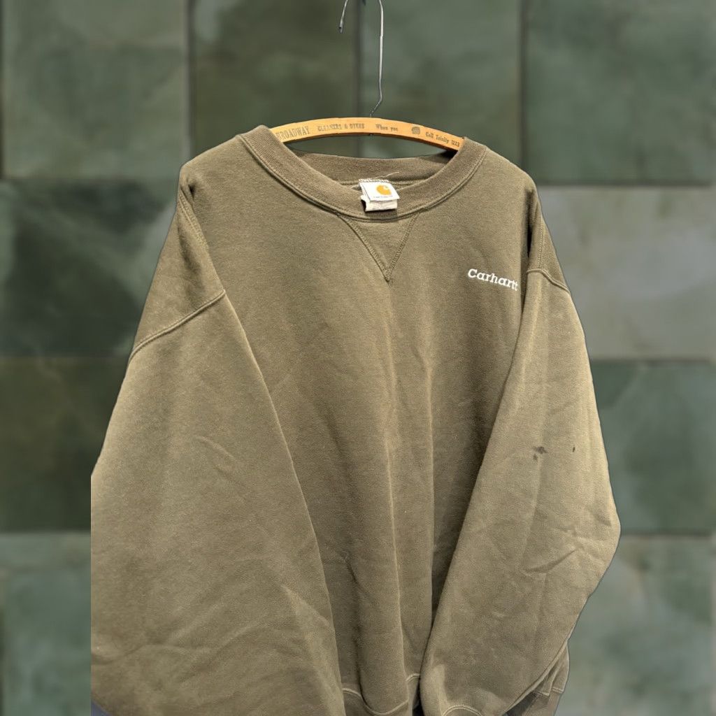 Carhartt VINTAGE Carhartt Sweatshirt 2XL Green Cotton Men’s Pullover Work Wear Chest 27in 29in Size US XXL / EU 58 / 5 - 1 Thumbnail