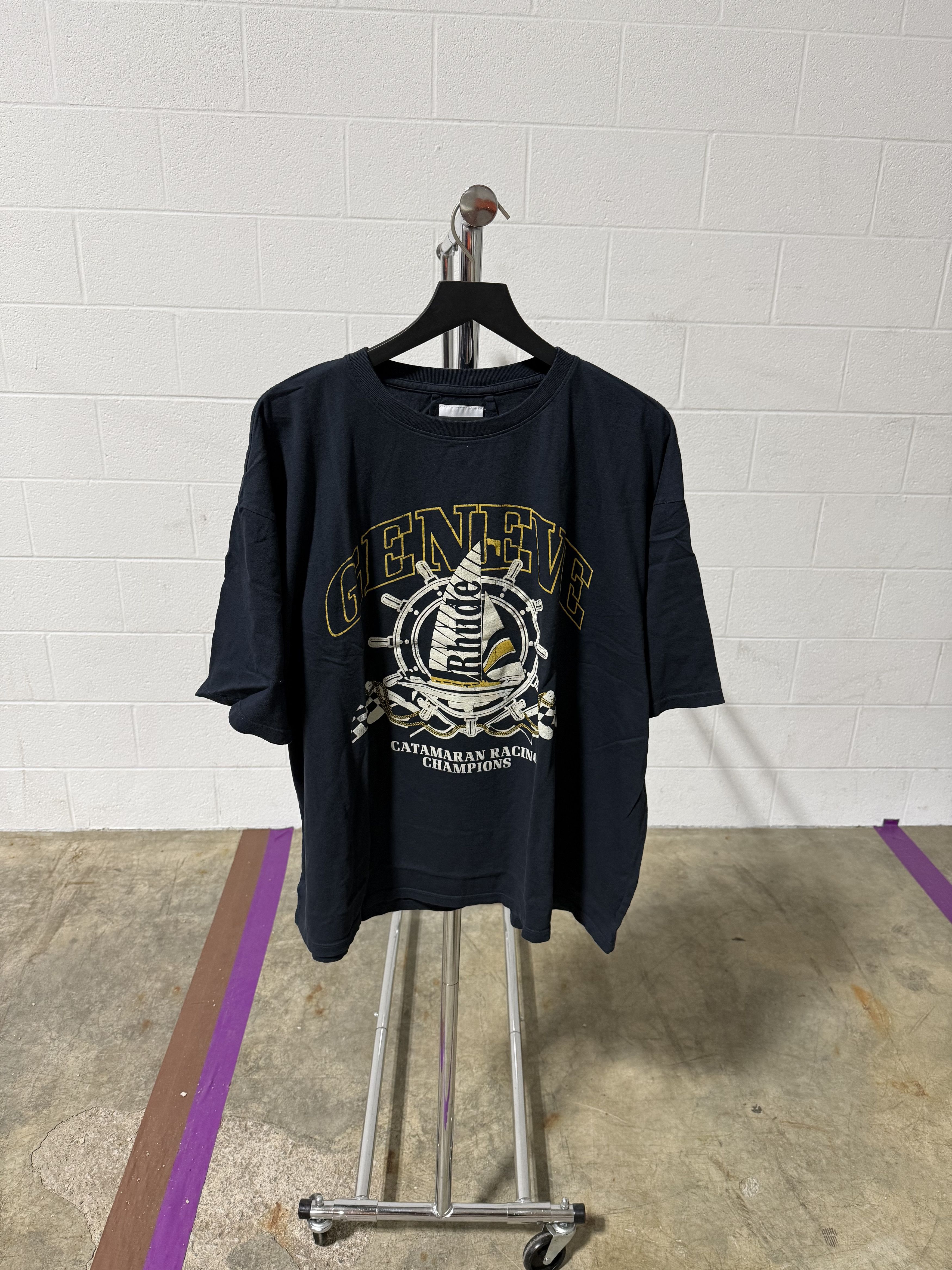 Rhude Rhude Geneve Catamaran Tee 'Vintage Black' Size US XXL / EU 58 / 5 - 1 Thumbnail