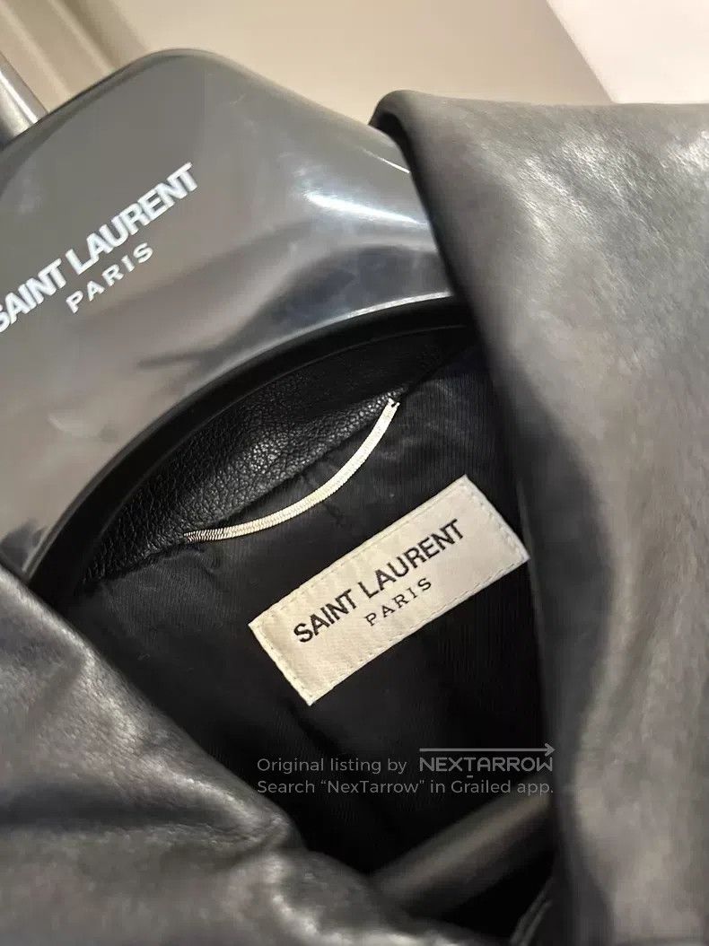 Saint Laurent Paris Saint Laurent Paris Leather lapel leather jacket Size US L / EU 52-54 / 3 - 2 Thumbnail