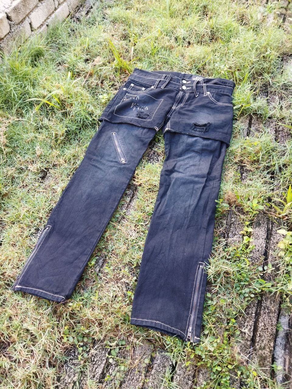 Seditionaries Vintage KMK Japan Double Waist Jeans - Size 1 Size US 33 - 4 Thumbnail