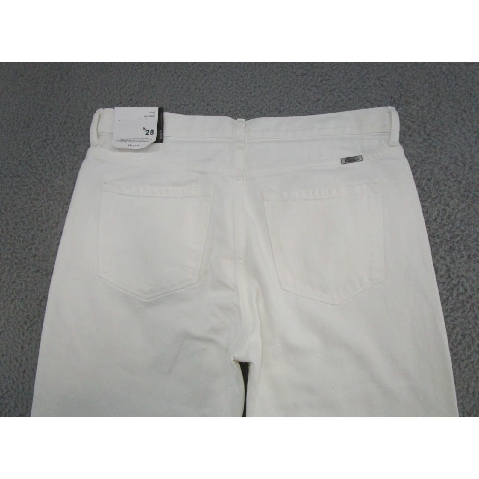 Vintage Kancan Women's Jeans Drawstring White Denim Relaxed Fit 9/28 Size Stretch NEW Size 30" / US 8 / IT 44 - 3 Thumbnail