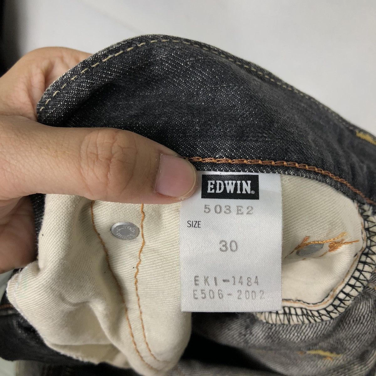 Edwin 🔥VINTAGE EDWIN 503 MADE IN JAPAN STRAIGHT PUNK DESIGN BLACK Size US 34 / EU 50 - 17 Thumbnail