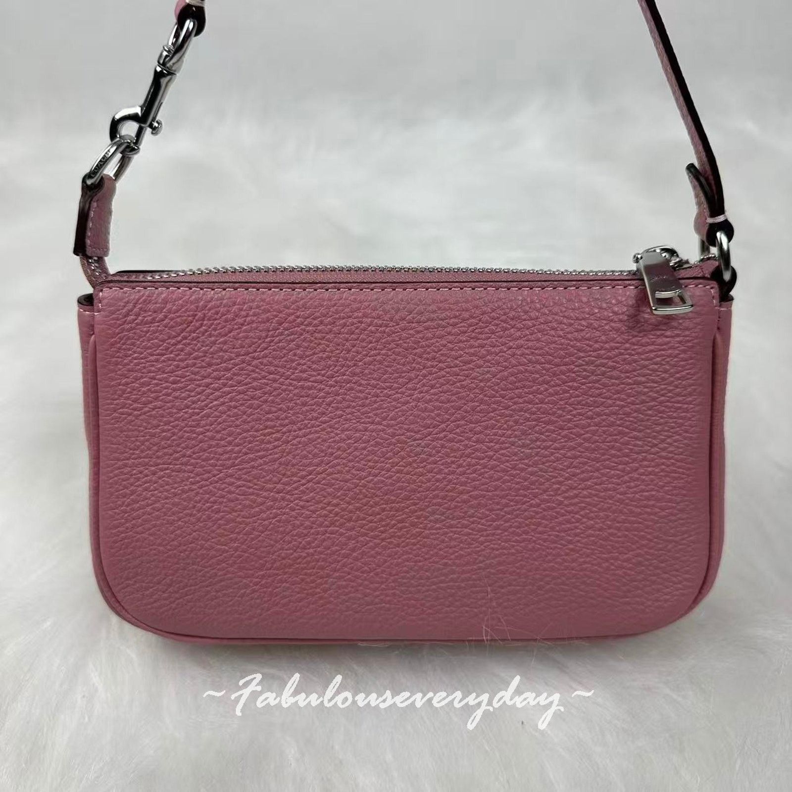 Coach Coach Nolita 19 Wristlet Handbag Clutch Leather Dusty Pink Size ONE SIZE - 5 Thumbnail