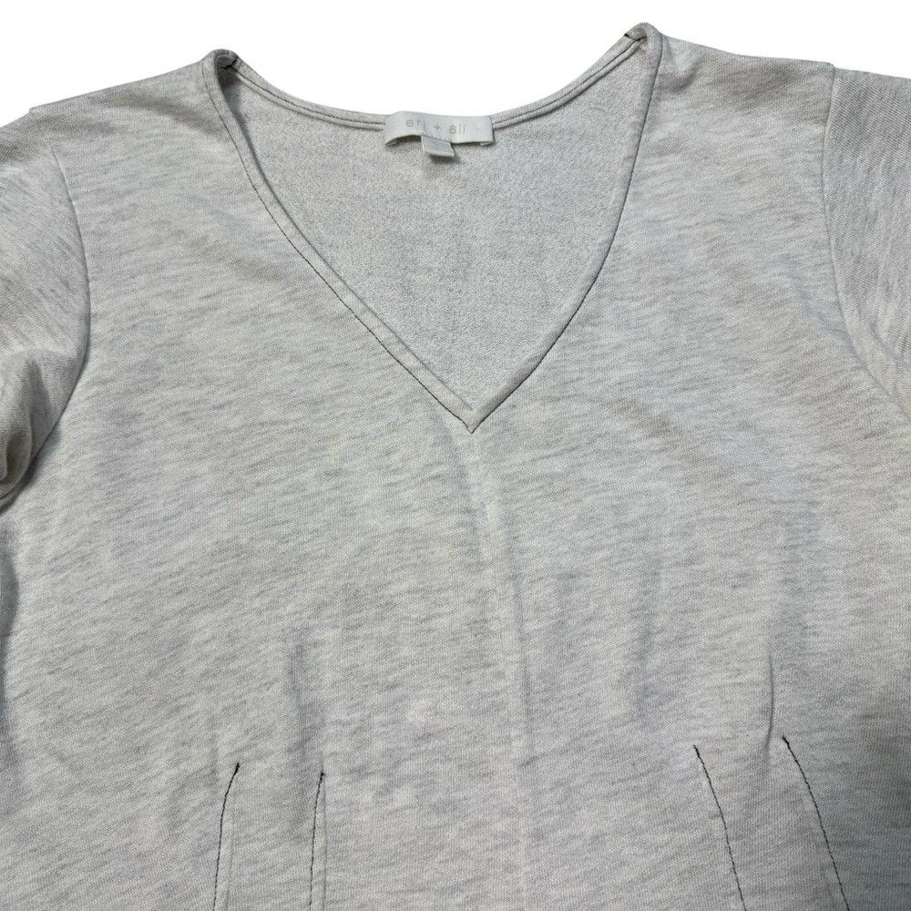Other Eri + Ali Heather Gray Peplum V-Neck Sweatshirt Size L Size L / US 10 / IT 46 - 9 Thumbnail