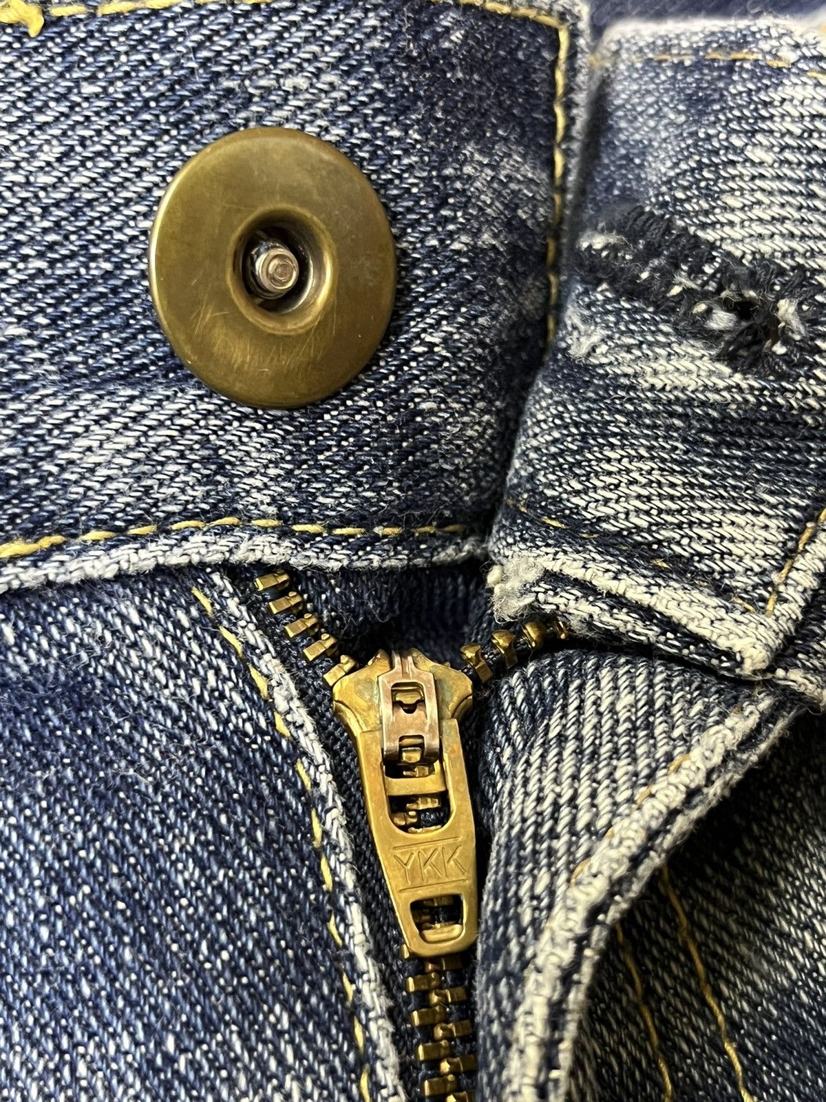 Japanese Brand SICK🔥JAPANESE BRAND OLD ARMY DISTRESSED STYLE DENIM/JEANS Size US 32 / EU 48 - 13 Thumbnail