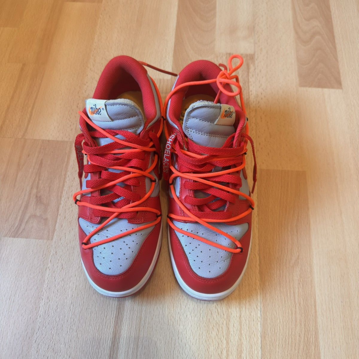 Nike × Off-White Nike dunk x Off White university red Size US 7.5 / EU 40-41 - 2 Thumbnail