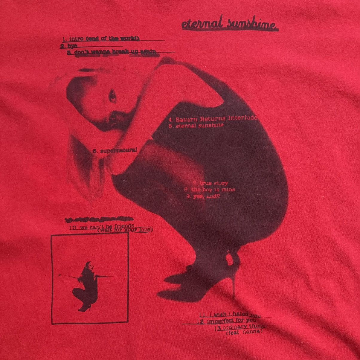 Band Tees Ariana Grande Eternal Sunshine Tracklist Tee Size US XXL / EU 58 / 5 - 4 Thumbnail
