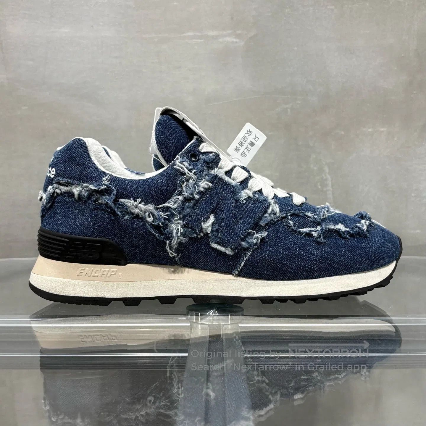 Miu Miu Miu Miu X NB 574 Blue Damaged Jeans Sports Shoes Size US 6 / IT 36 - 3 Thumbnail