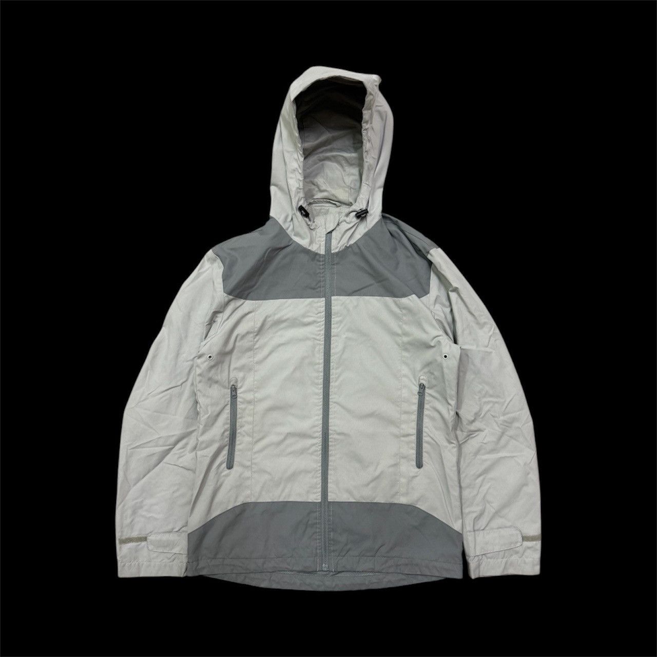 GU Gu grey/silver paneled double breasted outdoor jacket hoodie Size US S / EU 44-46 / 1 - 1 Thumbnail
