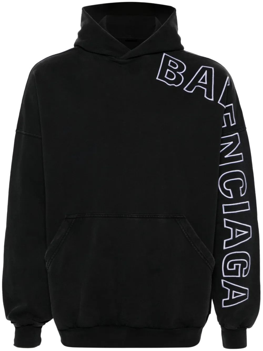 Balenciaga Outline logo-embroidered cotton hoodie Size US S / EU 44-46 / 1 - 1 Thumbnail