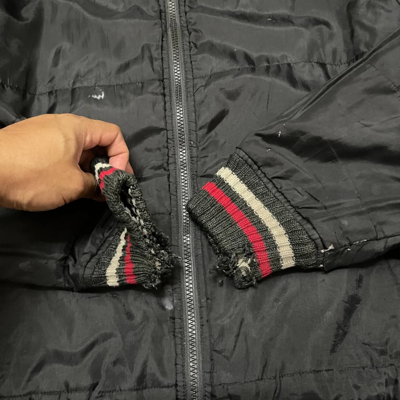 Japanese Brand Vintage 76 Lubricant Racing Oil Puffer Jacket Reversible Size US L / EU 52-54 / 3 - 9 Thumbnail