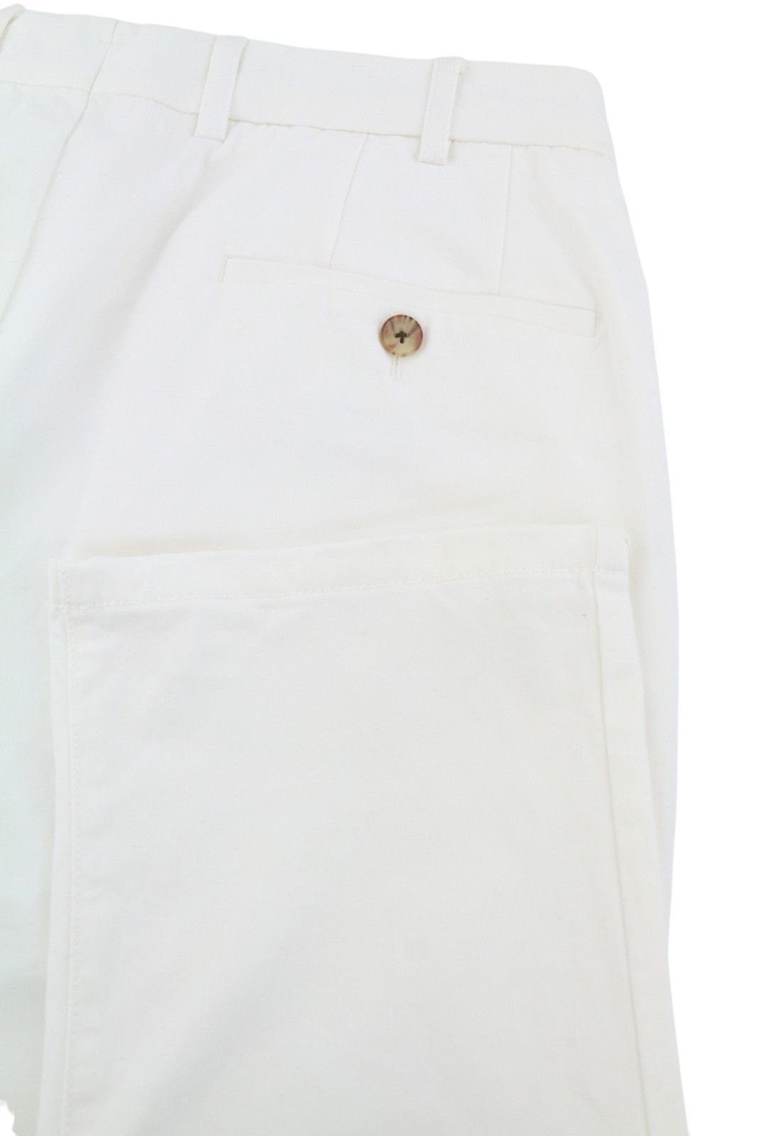 Suitsupply PORTO UK34R White Cotton Slim Zip Chino 86748 Size 34R - 5 Thumbnail