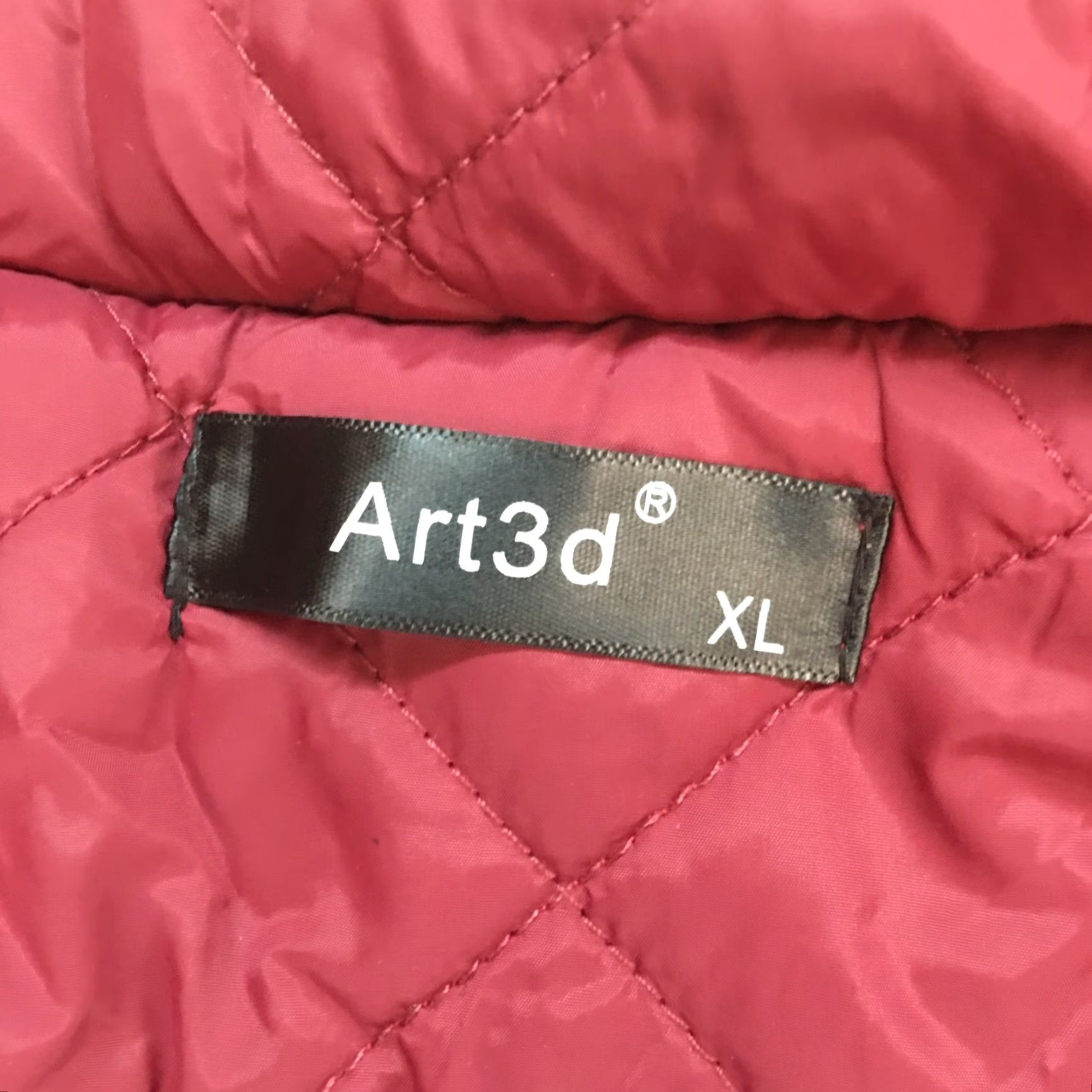 Vintage Art3d Womens Regular Fit Sleeveless Burgundy Puffer Jacket Size XL Zip Size XL / US 12-14 / IT 48-50 - 4 Thumbnail
