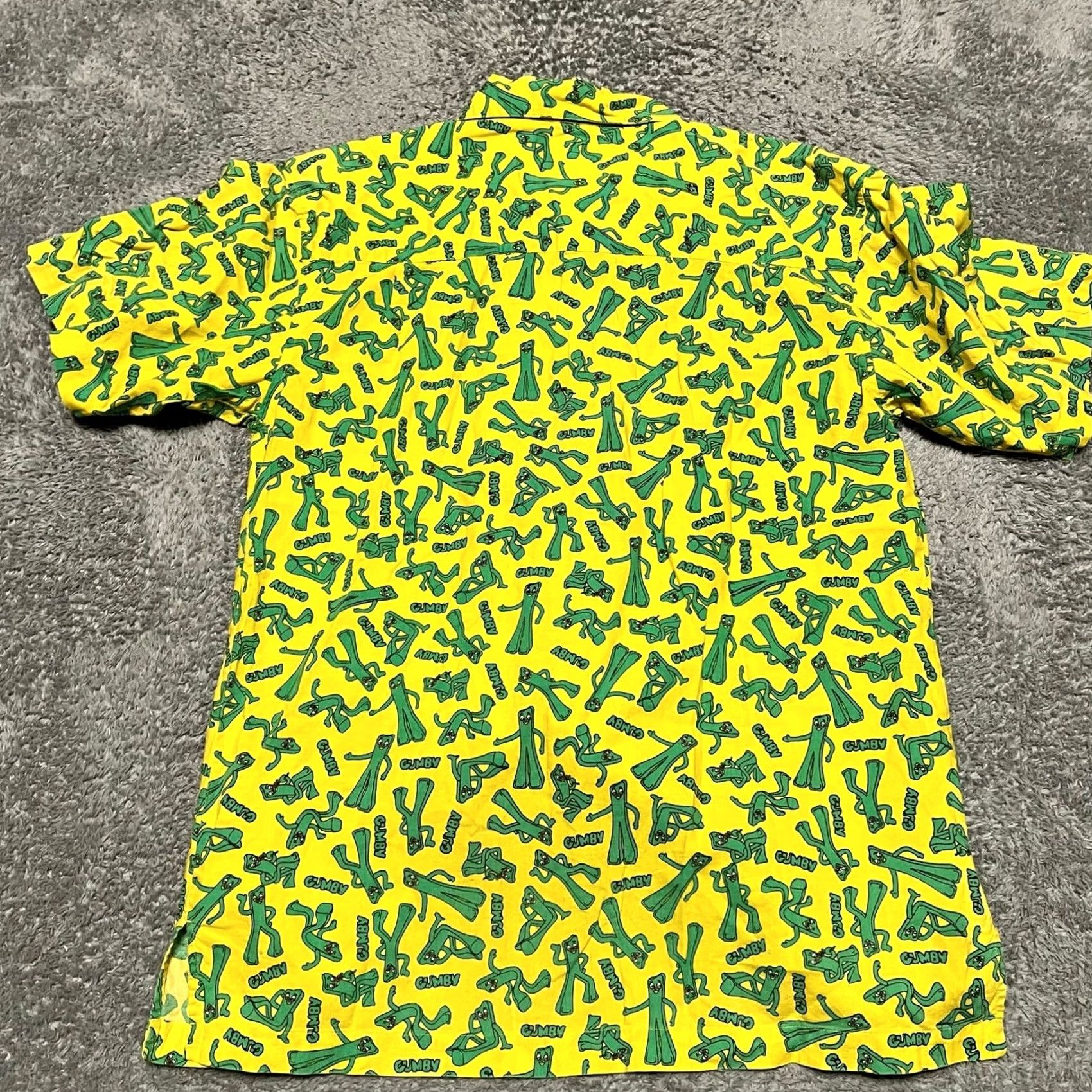 Vintage VINTAGE Gumby Shirt Mens S Yellow Button Down Green flaw Size US S / EU 44-46 / 1 - 5 Thumbnail