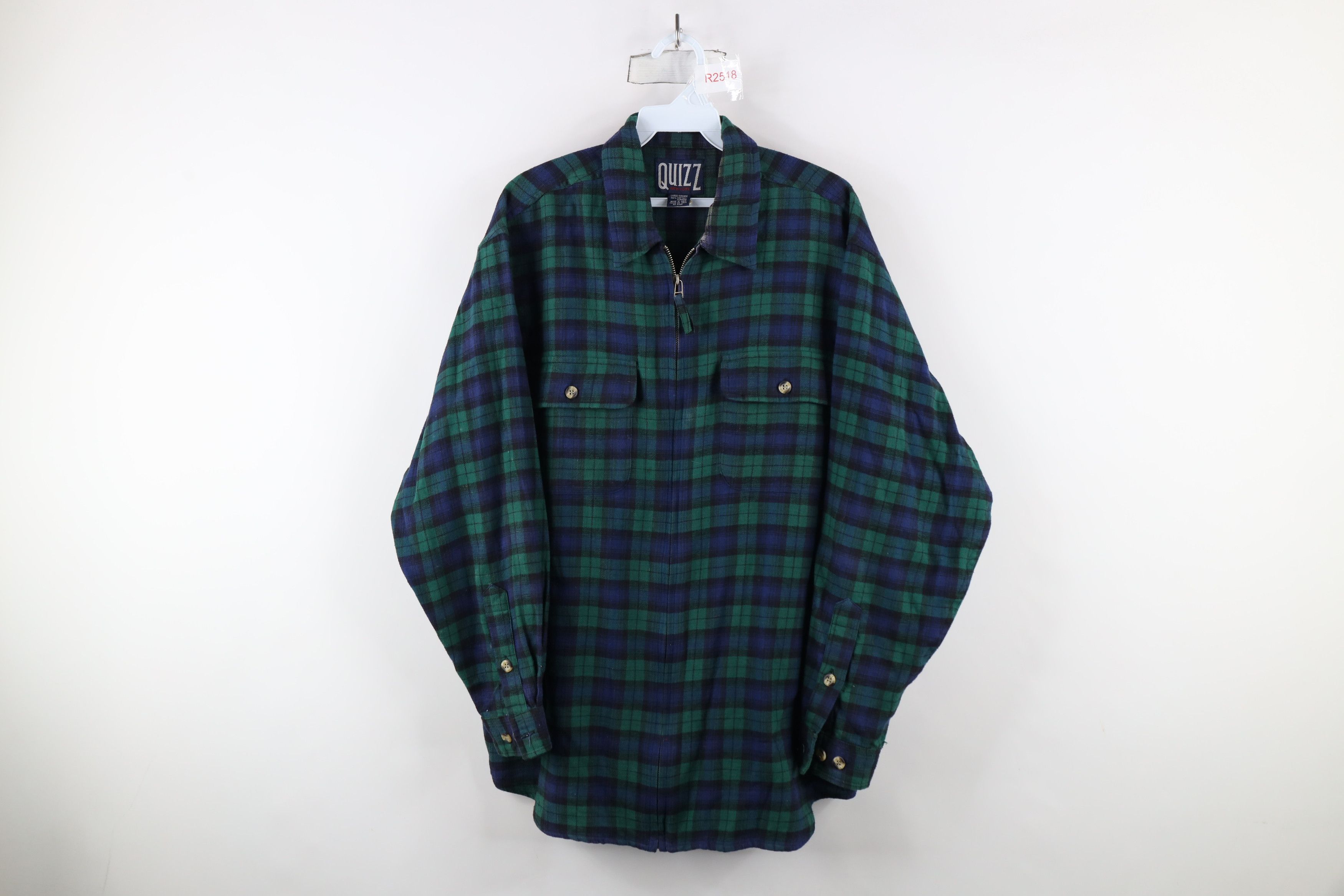 Vintage Vintage 90s Streetwear Flannel Shirt Jacket Jac Shirt Size US L / EU 52-54 / 3 - 1 Thumbnail