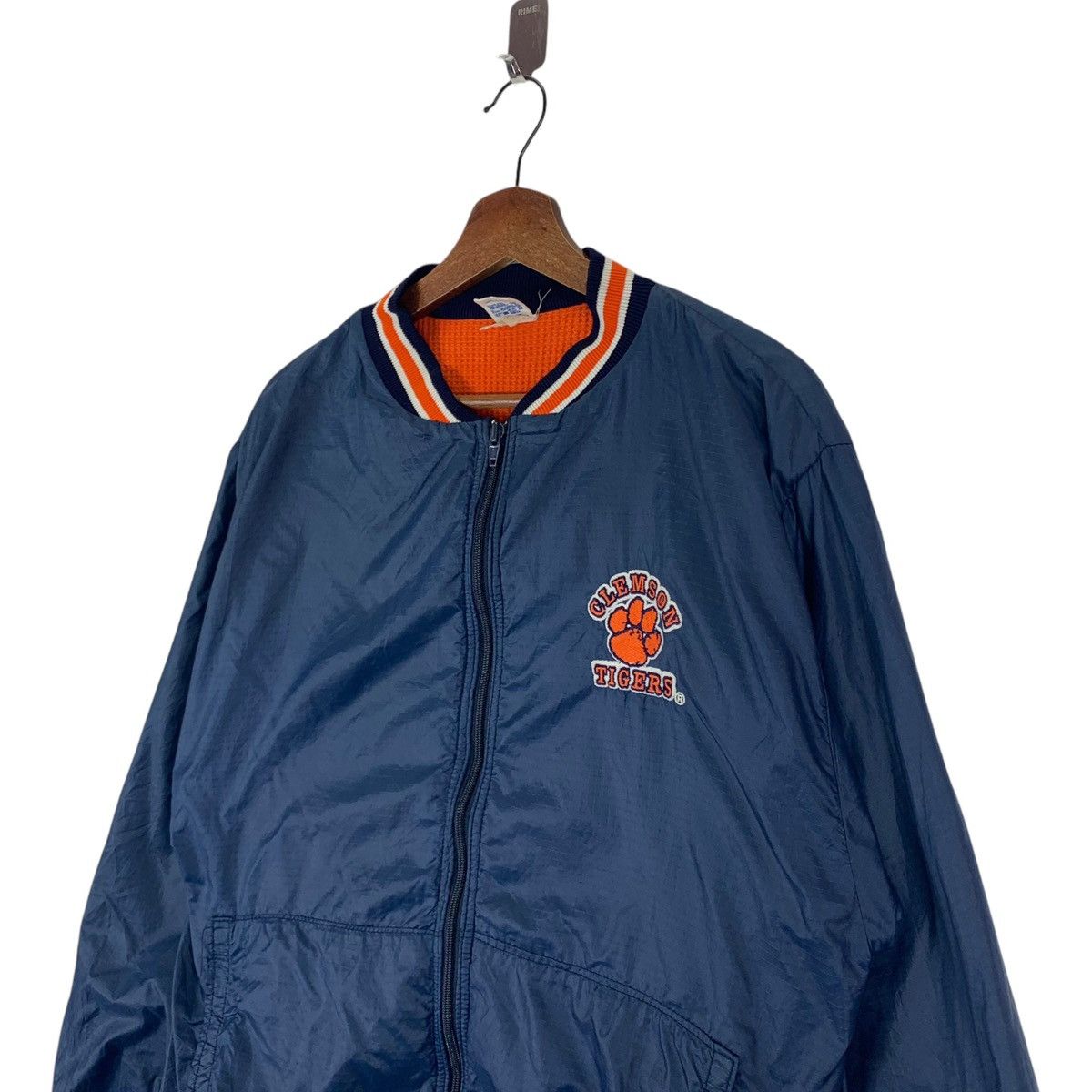 NBA × NFL × Vintage VINTAGE 90s CLEMSON TIGERS SPORTSWEAR LIGHT ZIPPER JACKET Size US M / EU 48-50 / 2 - 2 Thumbnail